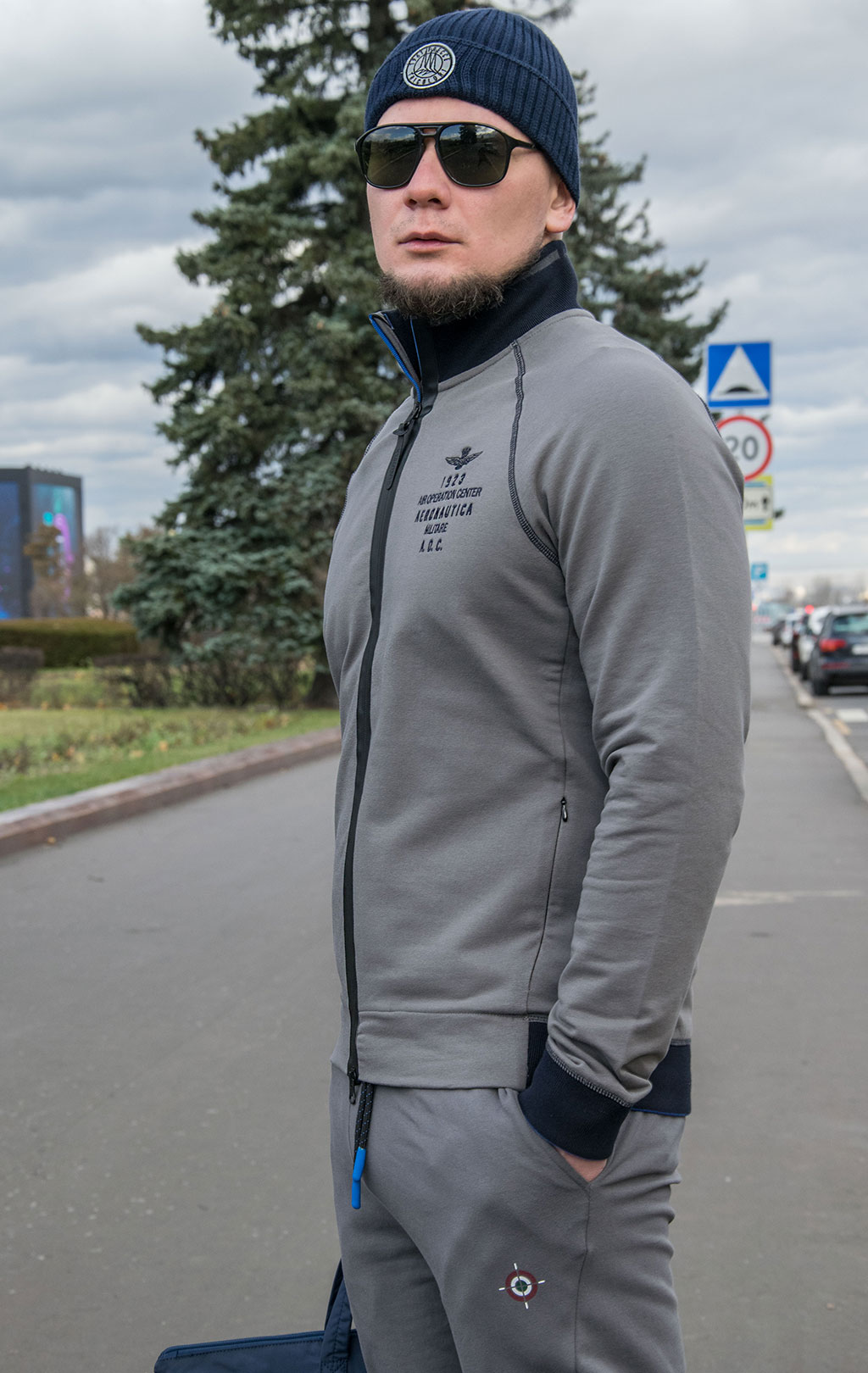 Олимпийка AERONAUTICA MILITARE FW 21/22/TR grigio medio (FE 1635) 