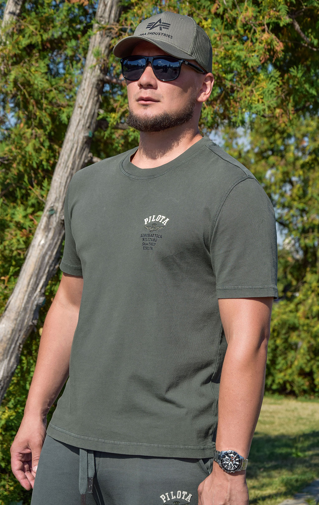 Футболка AERONAUTICA MILITARE big size FW 22/23/IN verdone (TS 2000) 