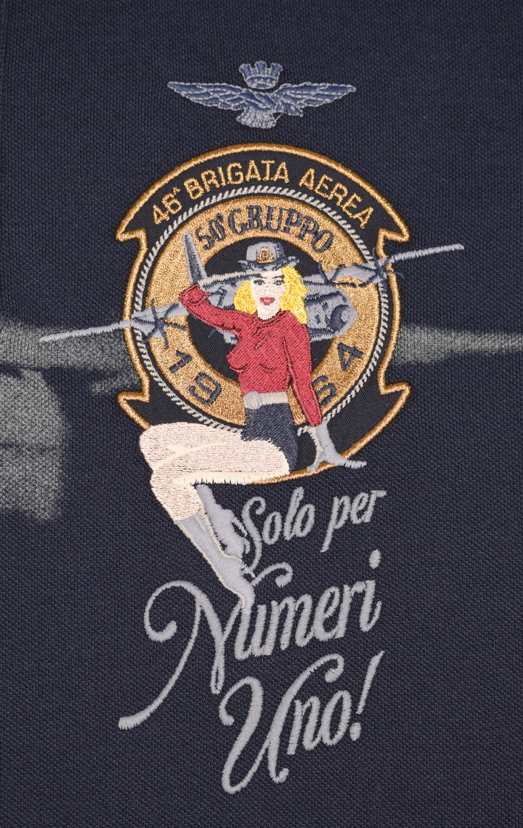 Футболка-поло AERONAUTICA MILITARE FW 23/24/TR dark blue (PO 1706) 