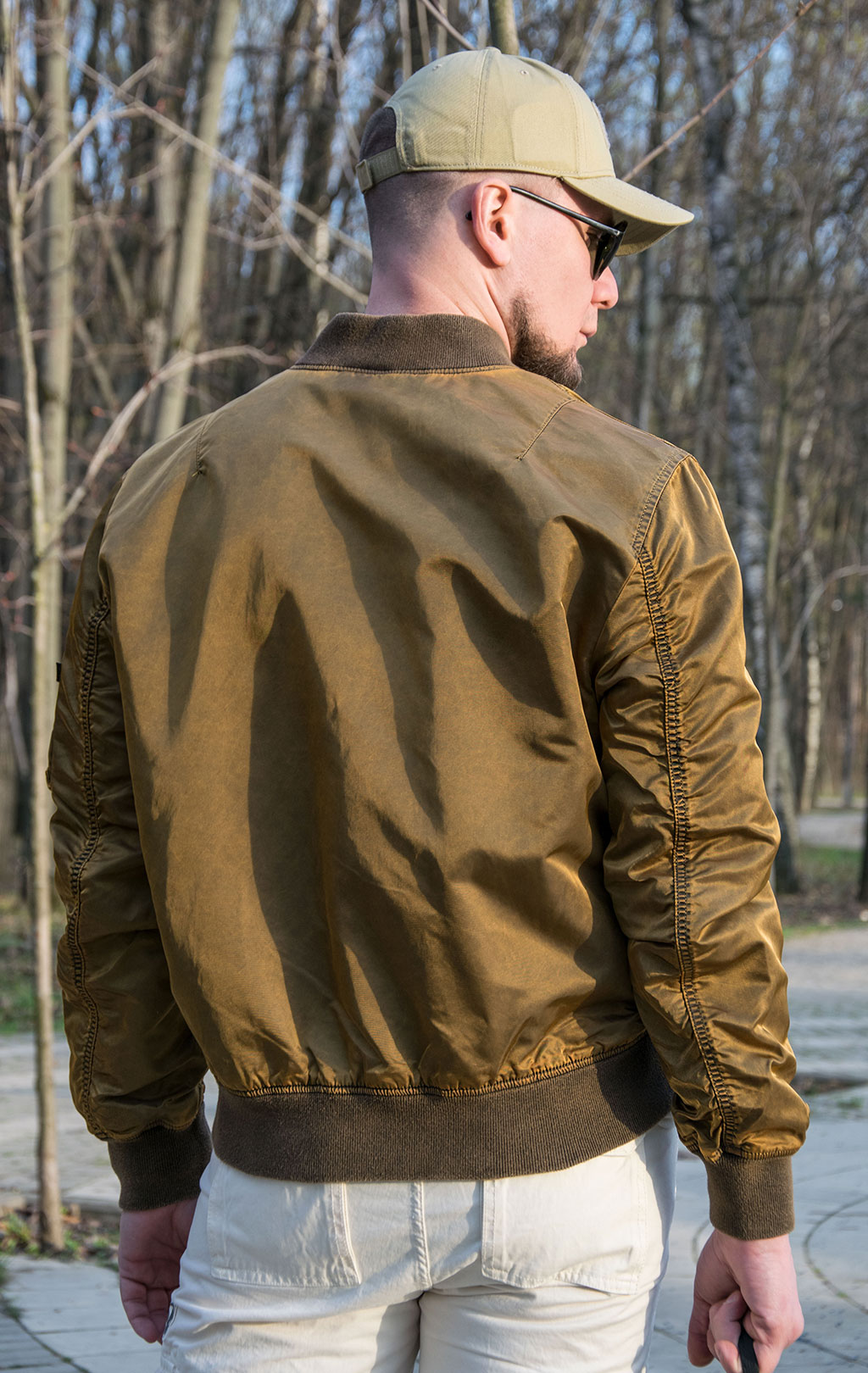 Ветровка-бомбер ALPHA INDUSTRIES MA-1 VF LW BATTLEWASH washed orange 