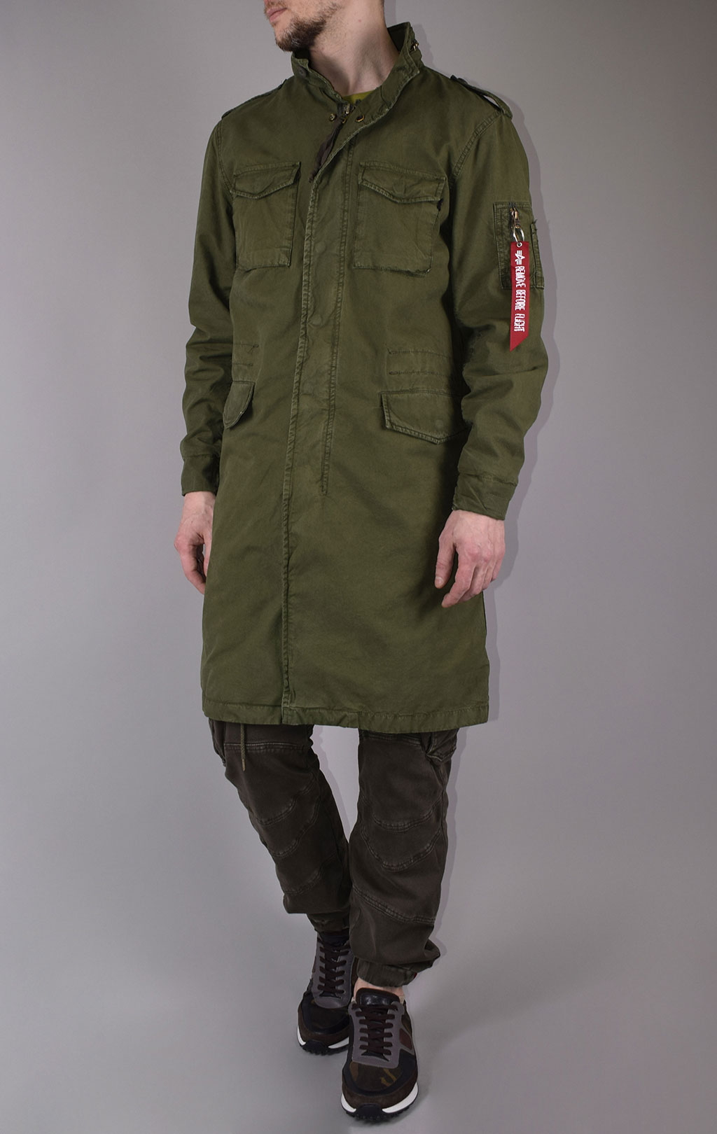 Ветровка ALPHA INDUSTRIES M-65 COAT LW dark olive 