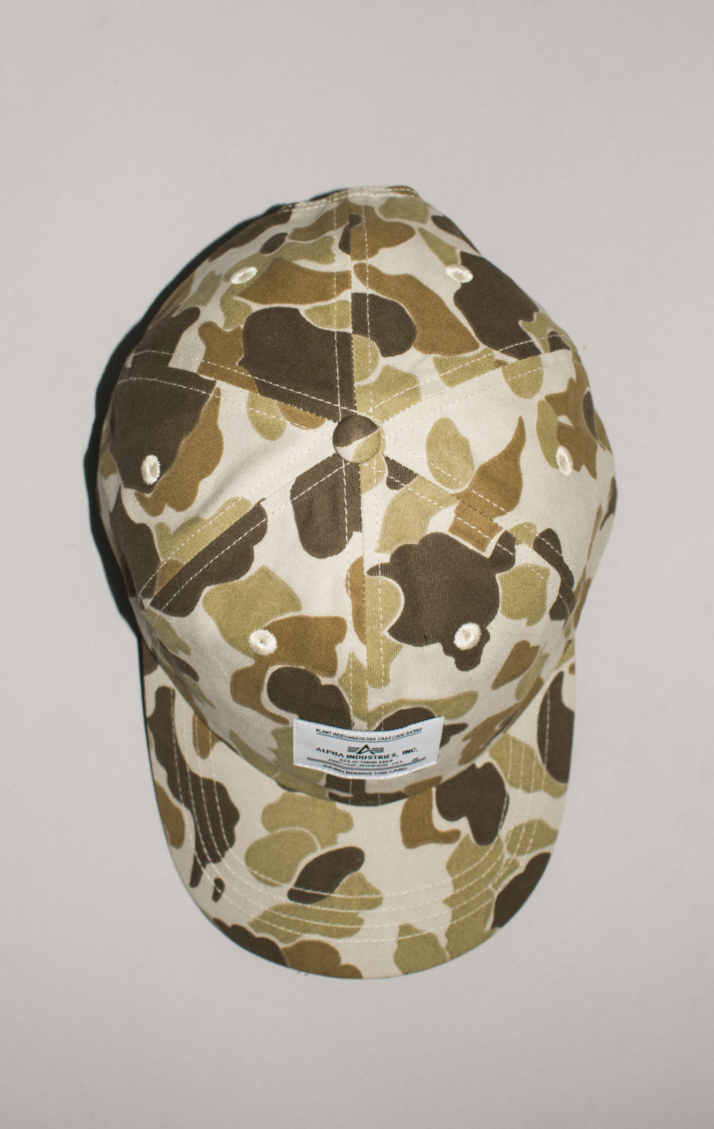 Бейсболка ALPHA INDUSTRIES BATTLEWASH CAP FW 23/24 brown frogskin camo 