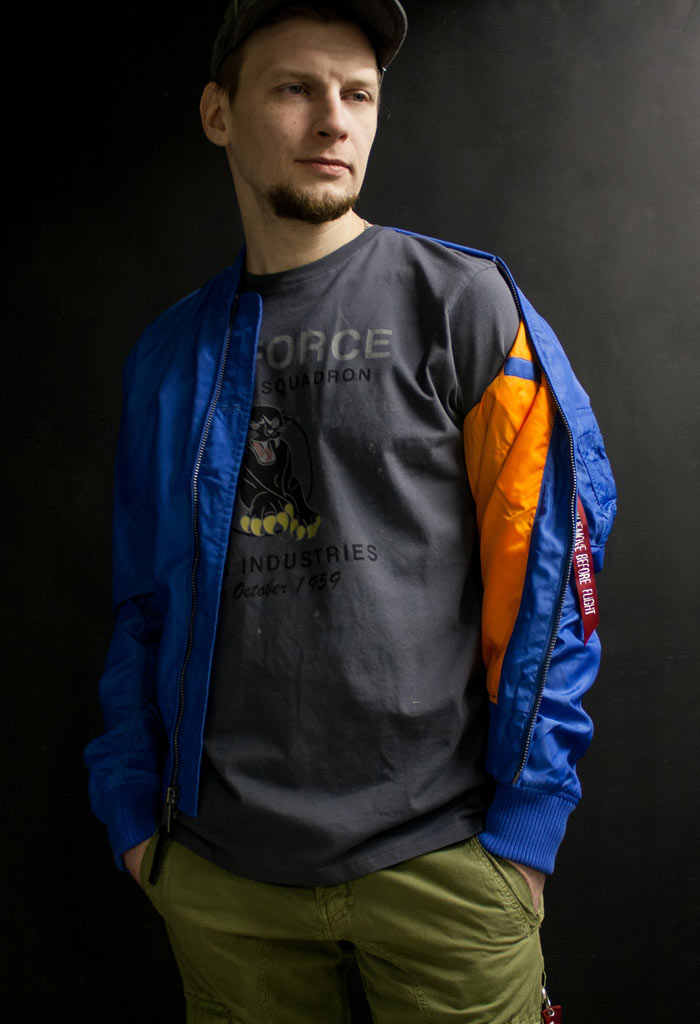 Ветровка-бомбер ALPHA INDUSTRIES TT MA-1 blue pacific 