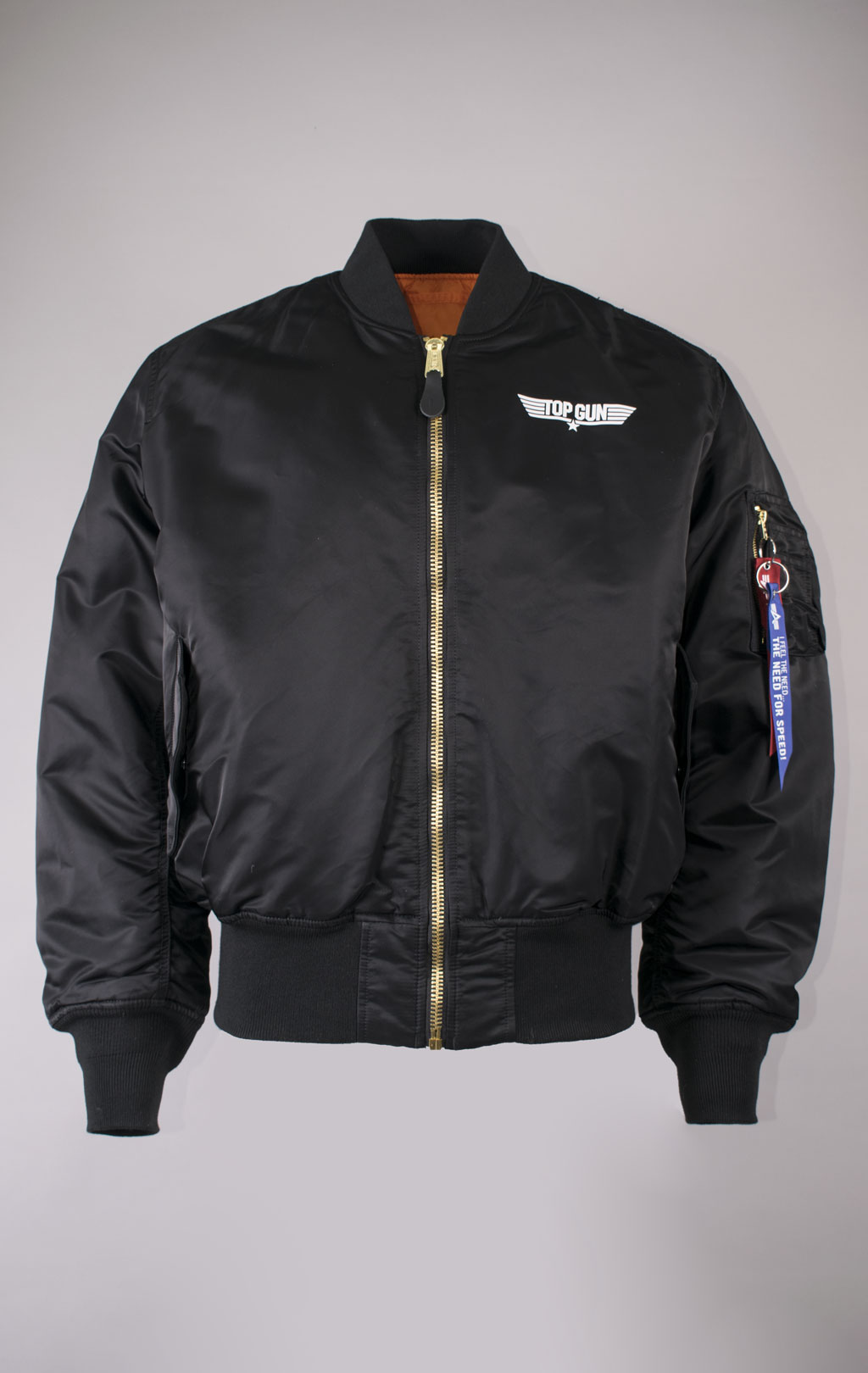 Куртка-бомбер лётная ALPHA INDUSTRIES MA-1 TOP GUN black 