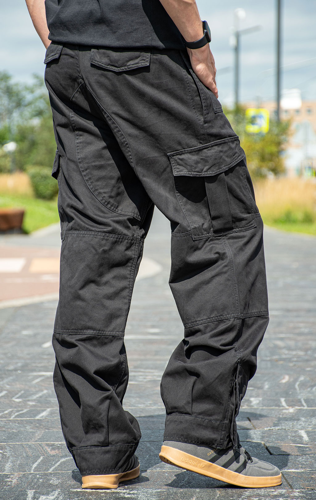 Брюки-карго ALPHA INDUSTRIES M-64 BELGIAN PANT плотные FW 24/25 black 