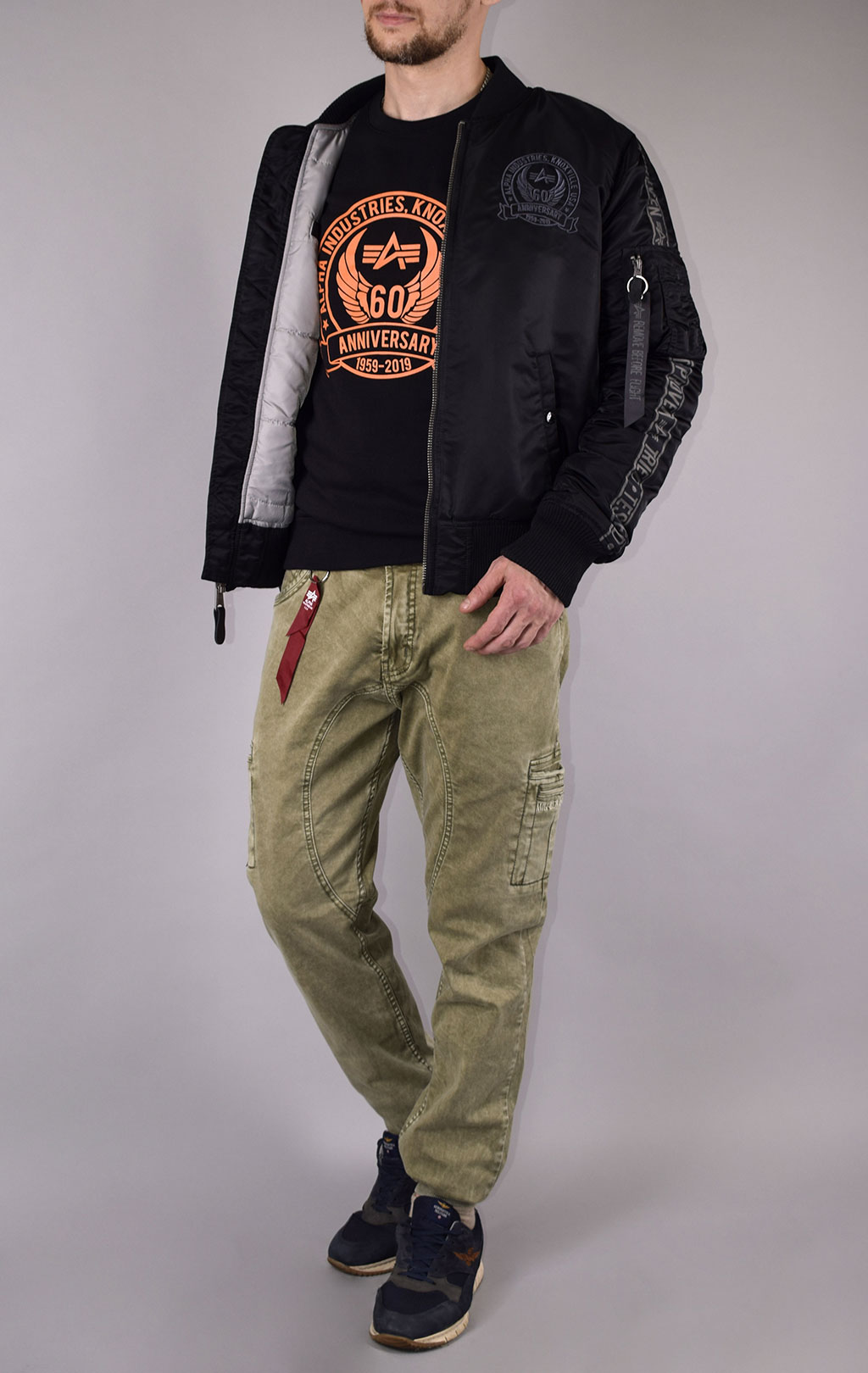 Бомбер ALPHA INDUSTRIES MA-1 60TH ANNIVERSARY black 