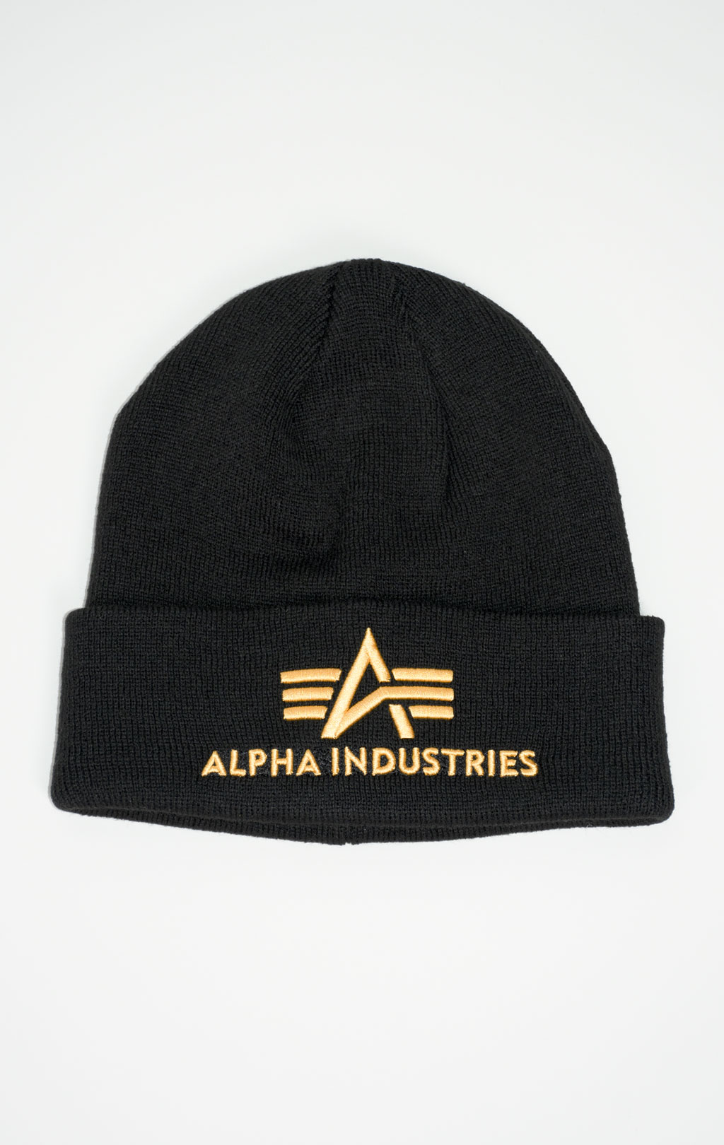 Шапка ALPHA INDUSTRIES 3D BEANIE black/yellow gold 