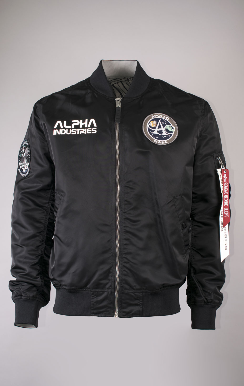 Ветровка-бомбер ALPHA INDUSTRIES MA-1 MOON LANDING REVERSIBLE black 
