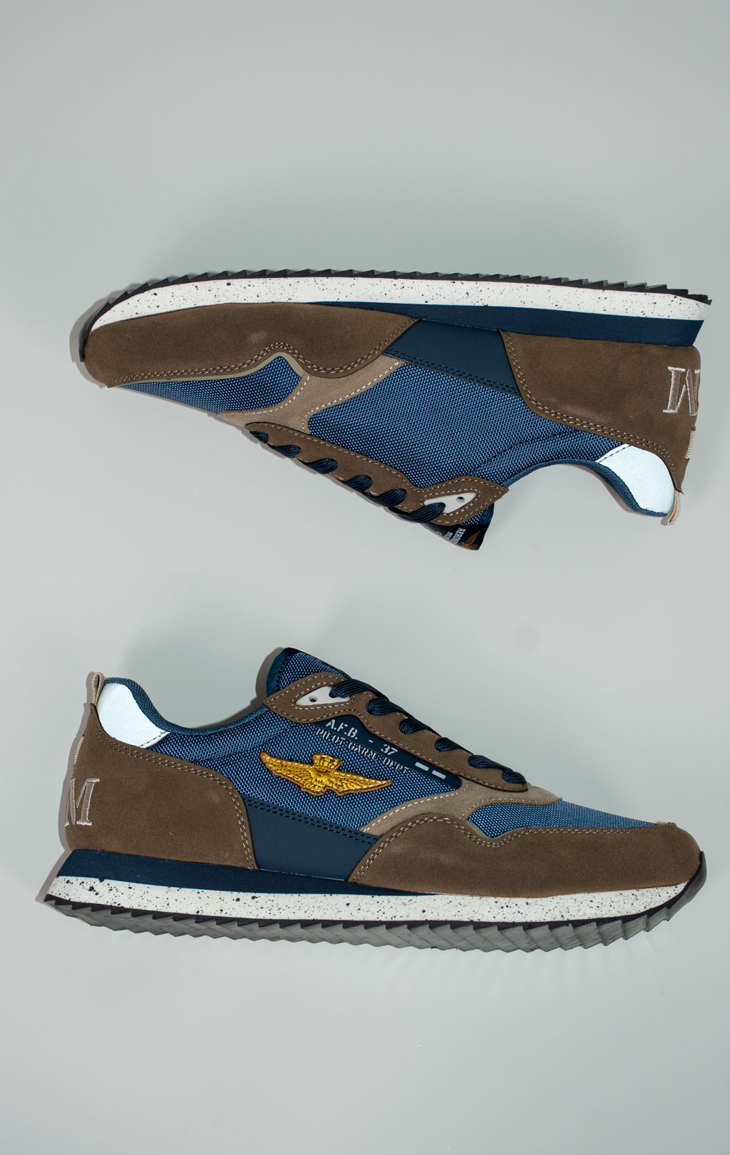 Кроссовки AERONAUTICA MILITARE (SC 0288) FW 25/26/CN blue navy/brown 