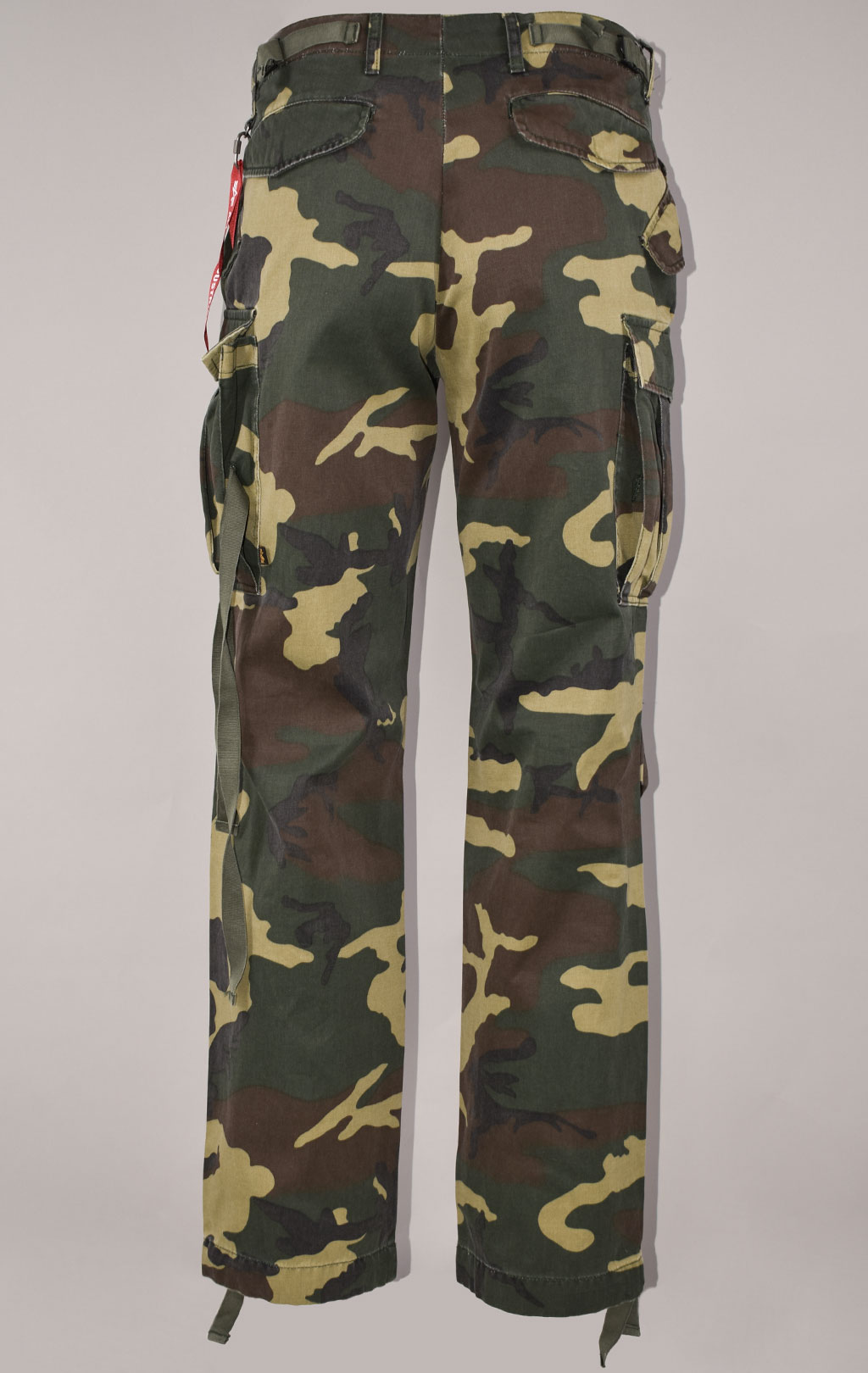 Брюки-карго парашюты ALPHA INDUSTRIES M-65 PANT плотные camo woodland 