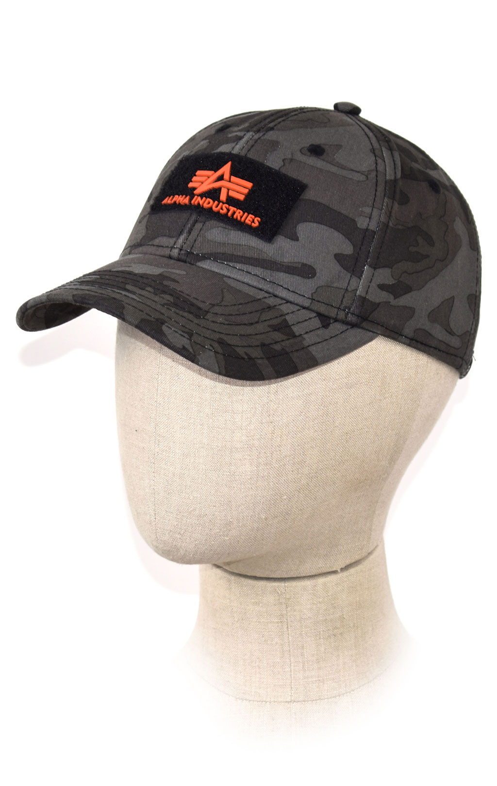 Бейсболка ALPHA INDUSTRIES VELCRO CAP II black camo 