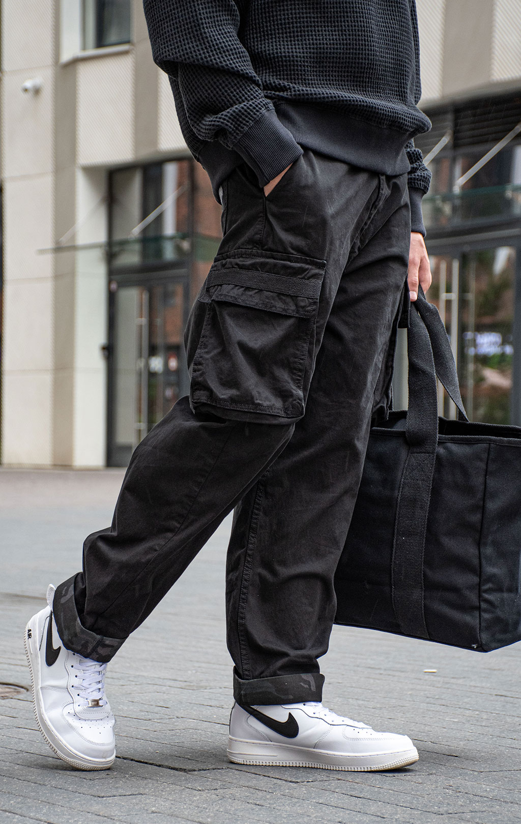 Брюки-карго ALPHA INDUSTRIES AVIATOR CARGO PANT black 