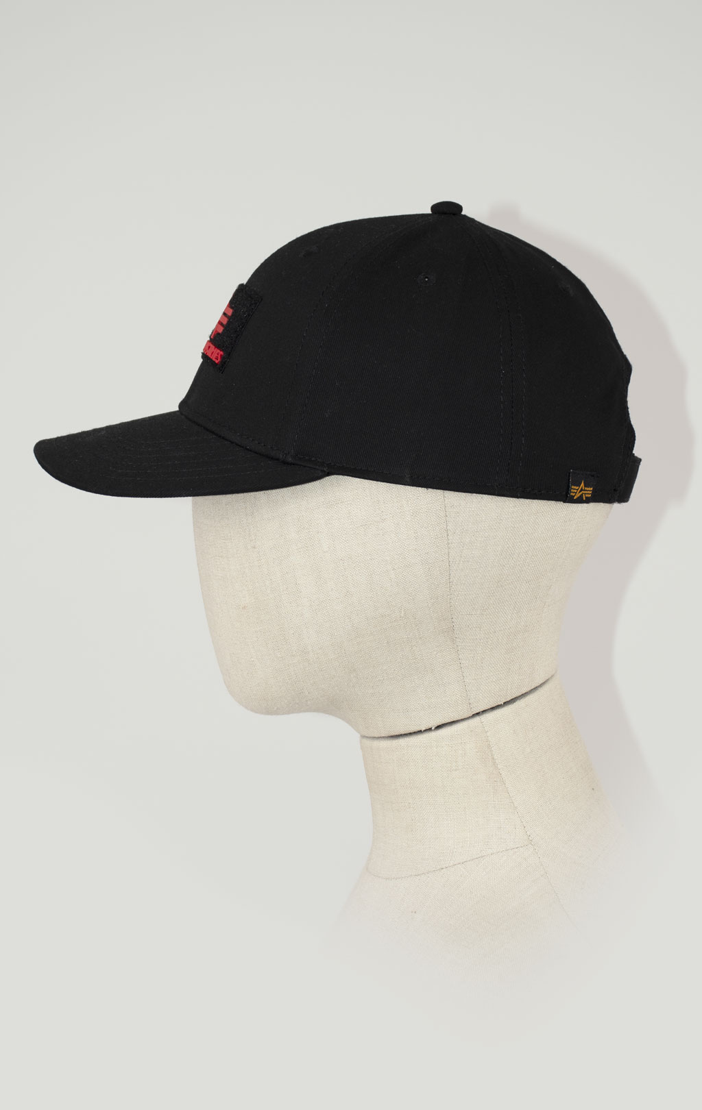 Бейсболка ALPHA INDUSTRIES VELCRO CAP II black/red