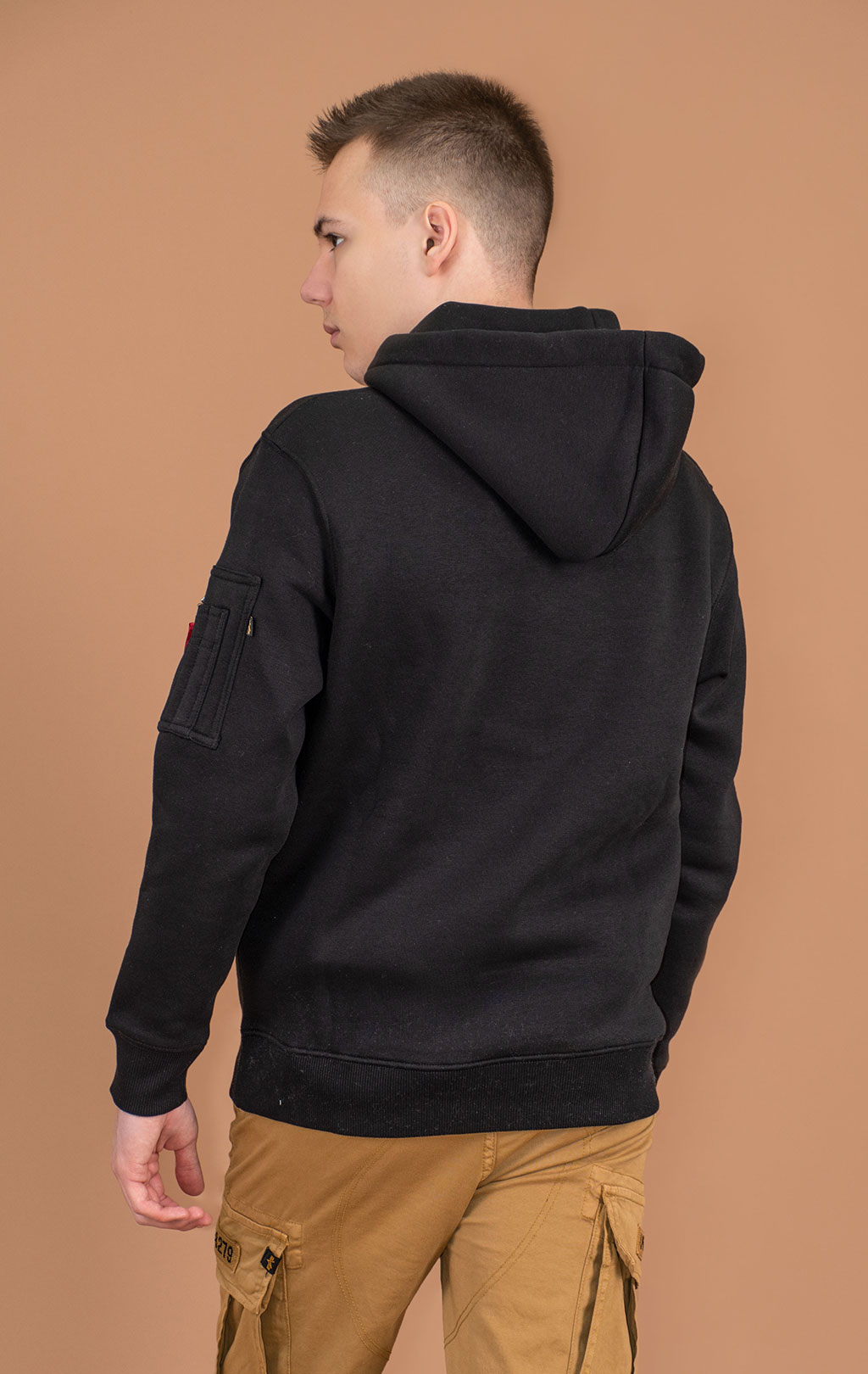 Толстовка ALPHA INDUSTRIES EMB HOODY black 