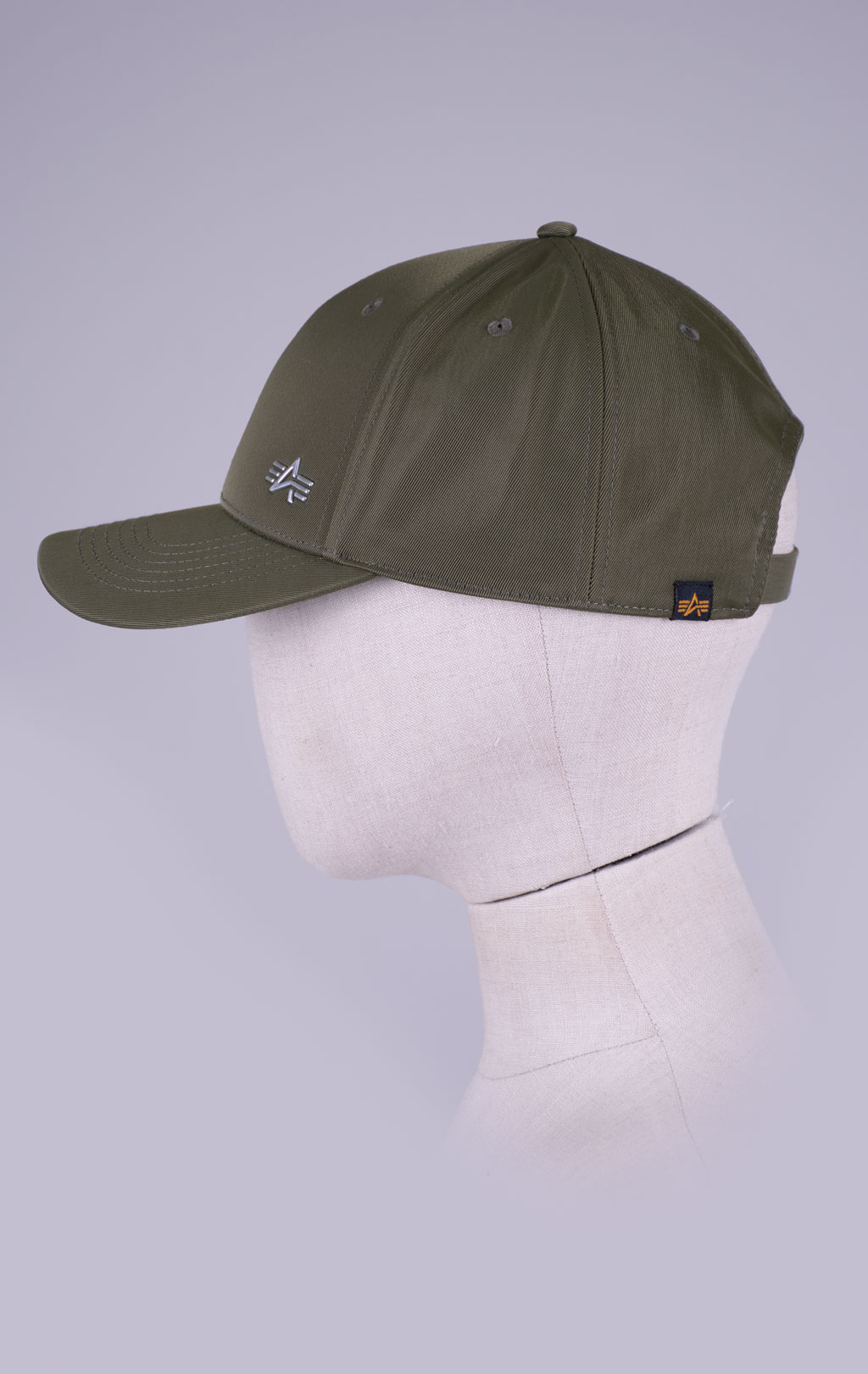 Бейсболка ALPHA INDUSTRIES METAL LABEL CAP dark olive 