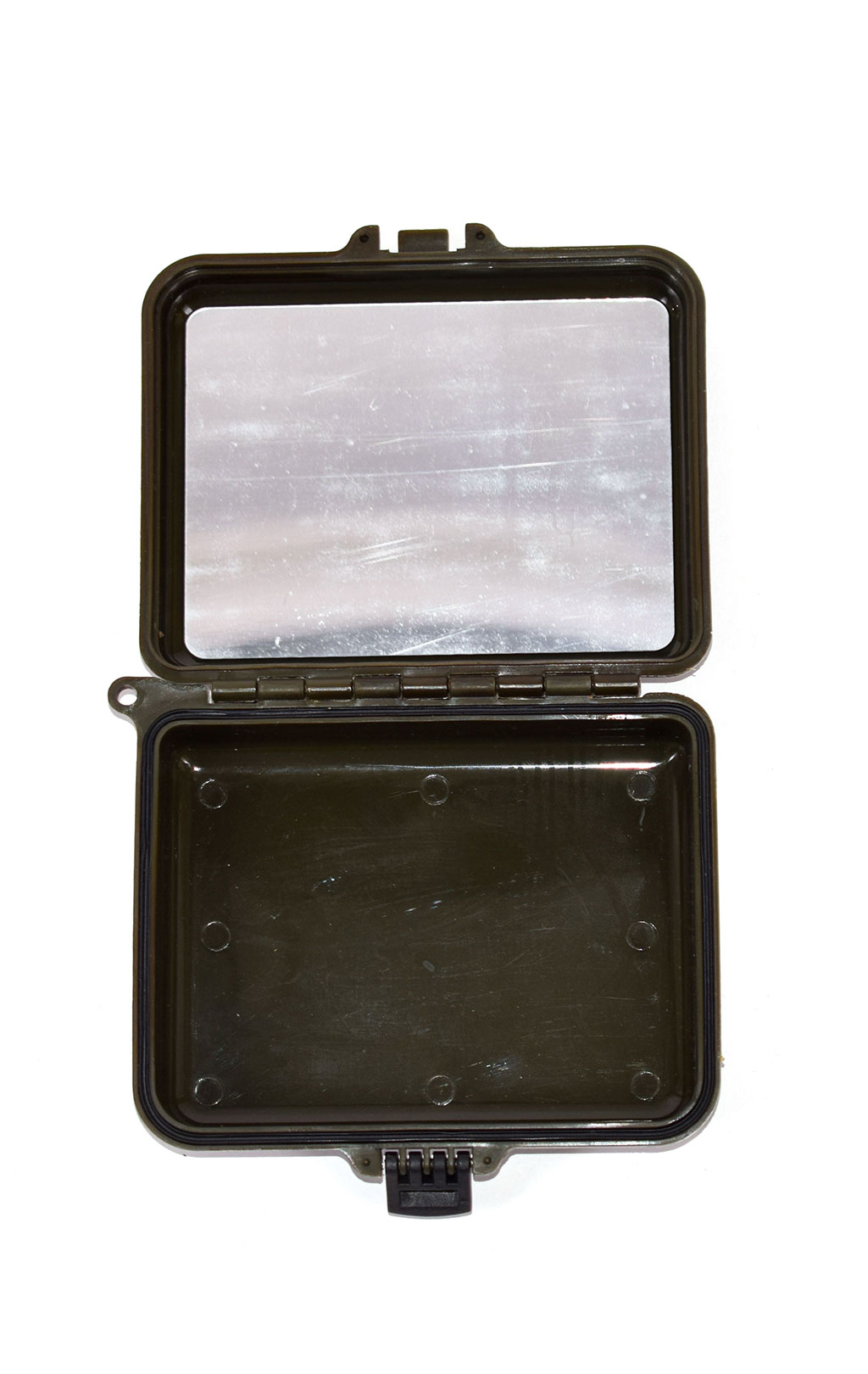 Кейс герметичный пластик 12х9х3,5 см. olive 