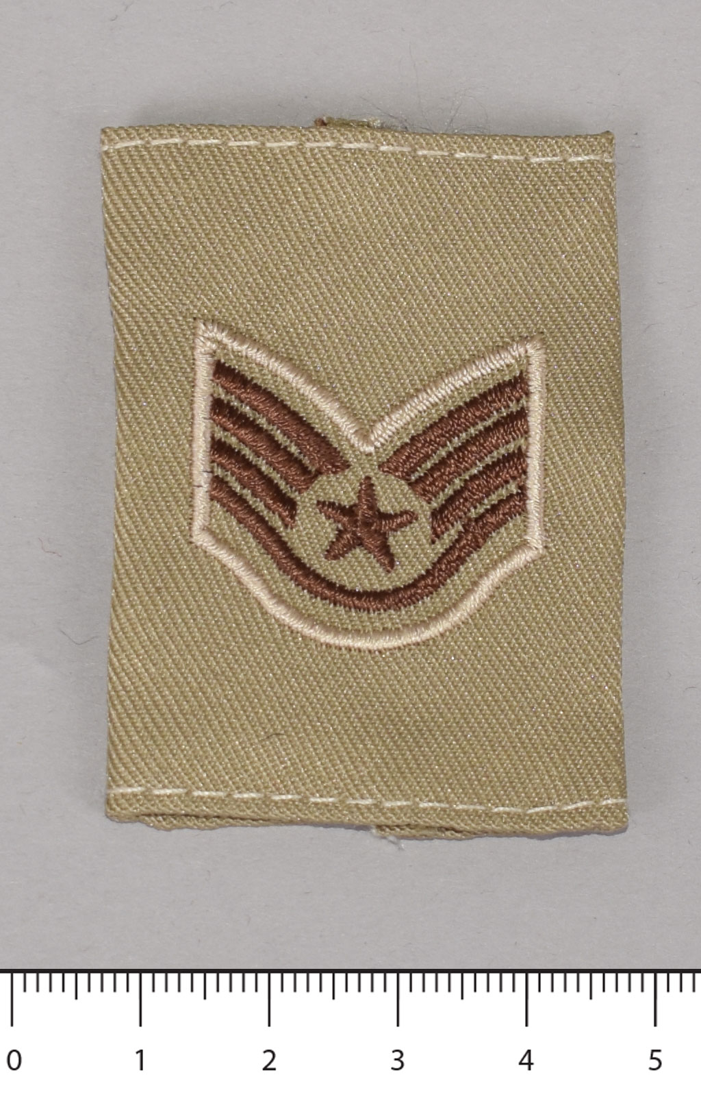 Нашивка-звание нагрудный погон USAF STAFF SERGEANT khaki #5016 США