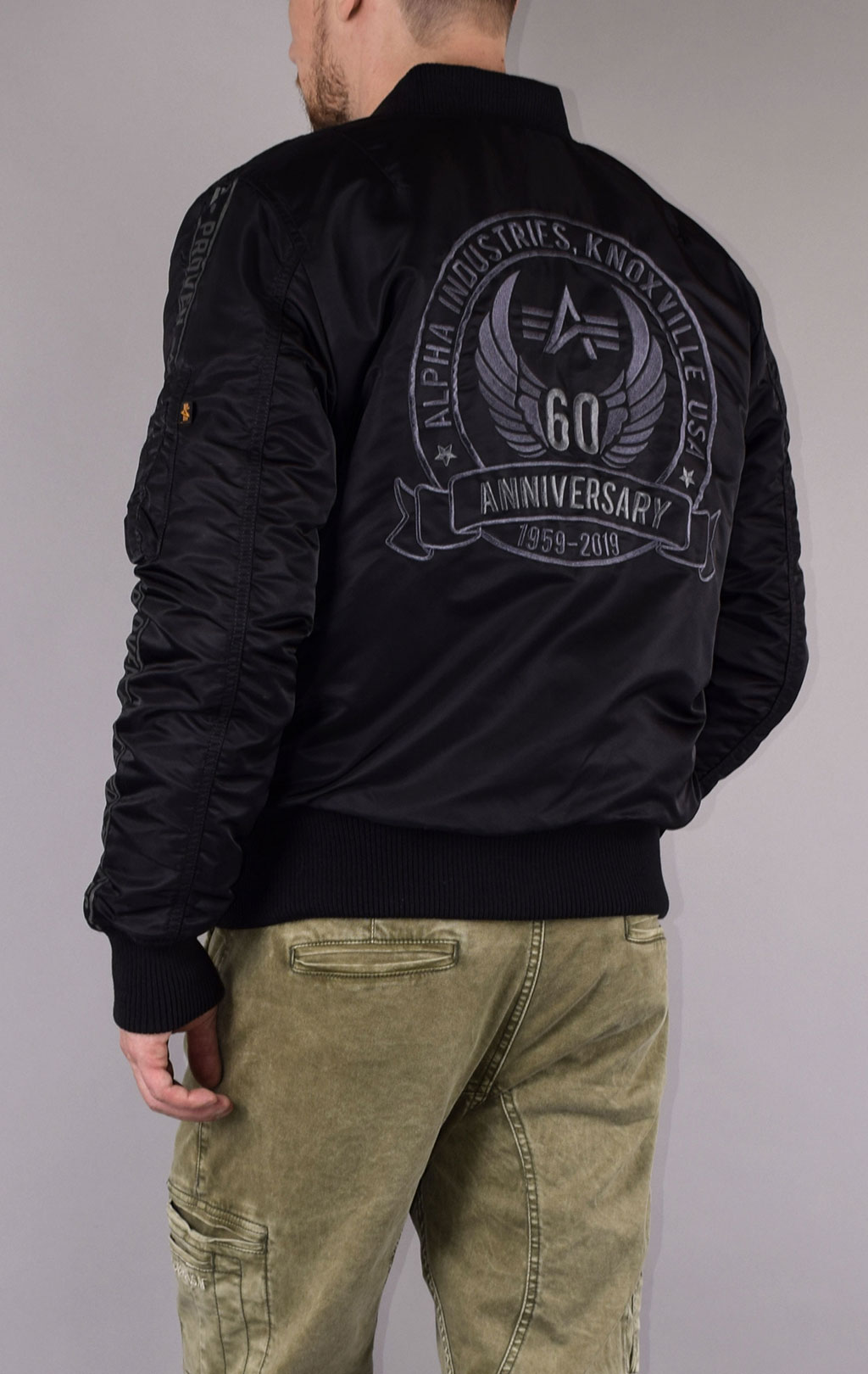 Бомбер ALPHA INDUSTRIES MA-1 60TH ANNIVERSARY black 