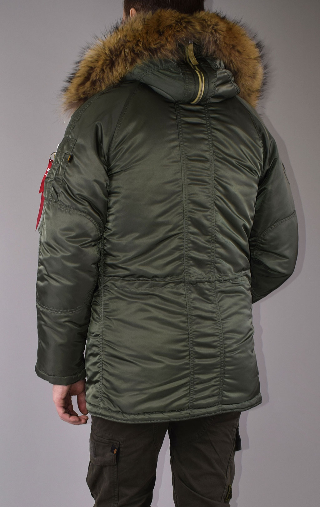 Аляска ALPHA INDUSTRIES N-3B ART VF натур. мех sage green 