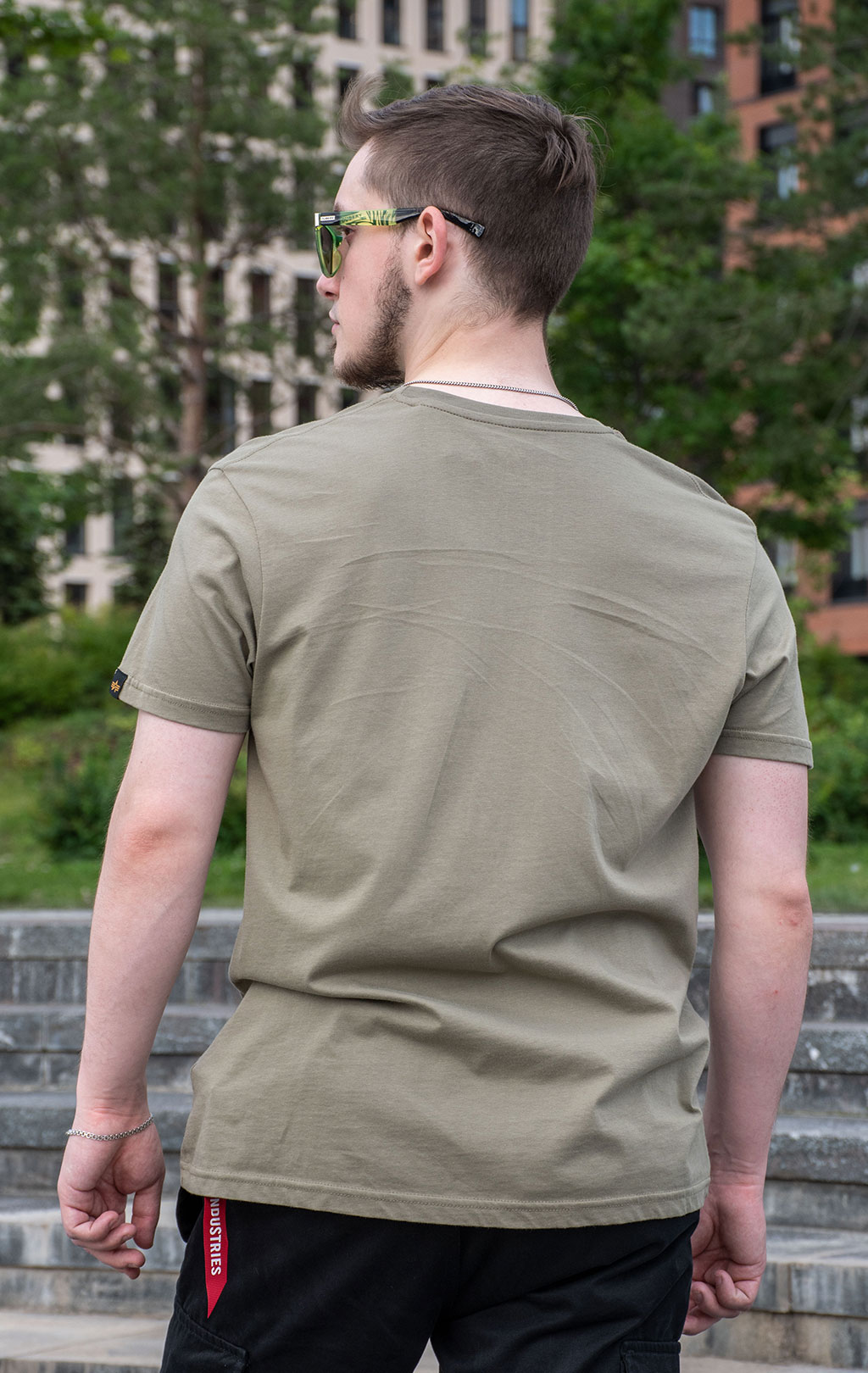 Футболка ALPHA INDUSTRIES AUTHENTIC PRINT olive 