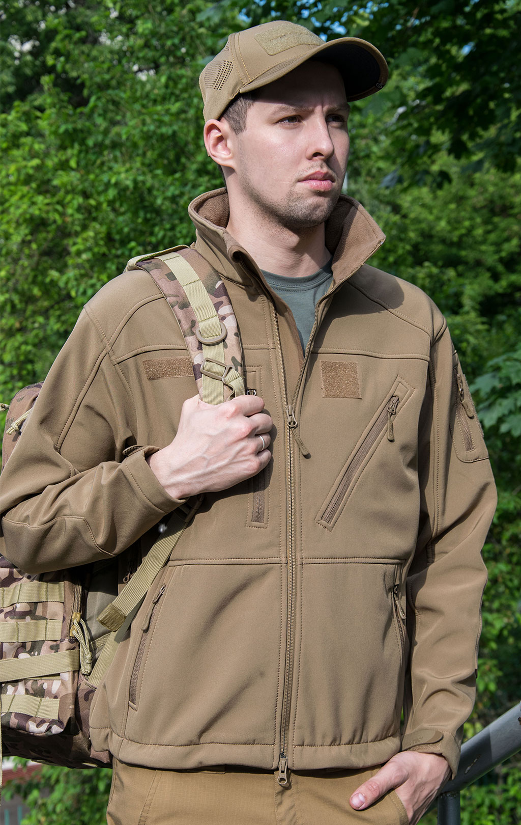 Куртка тактическая Mil-Tec SCU 14 Soft Shell coyote 