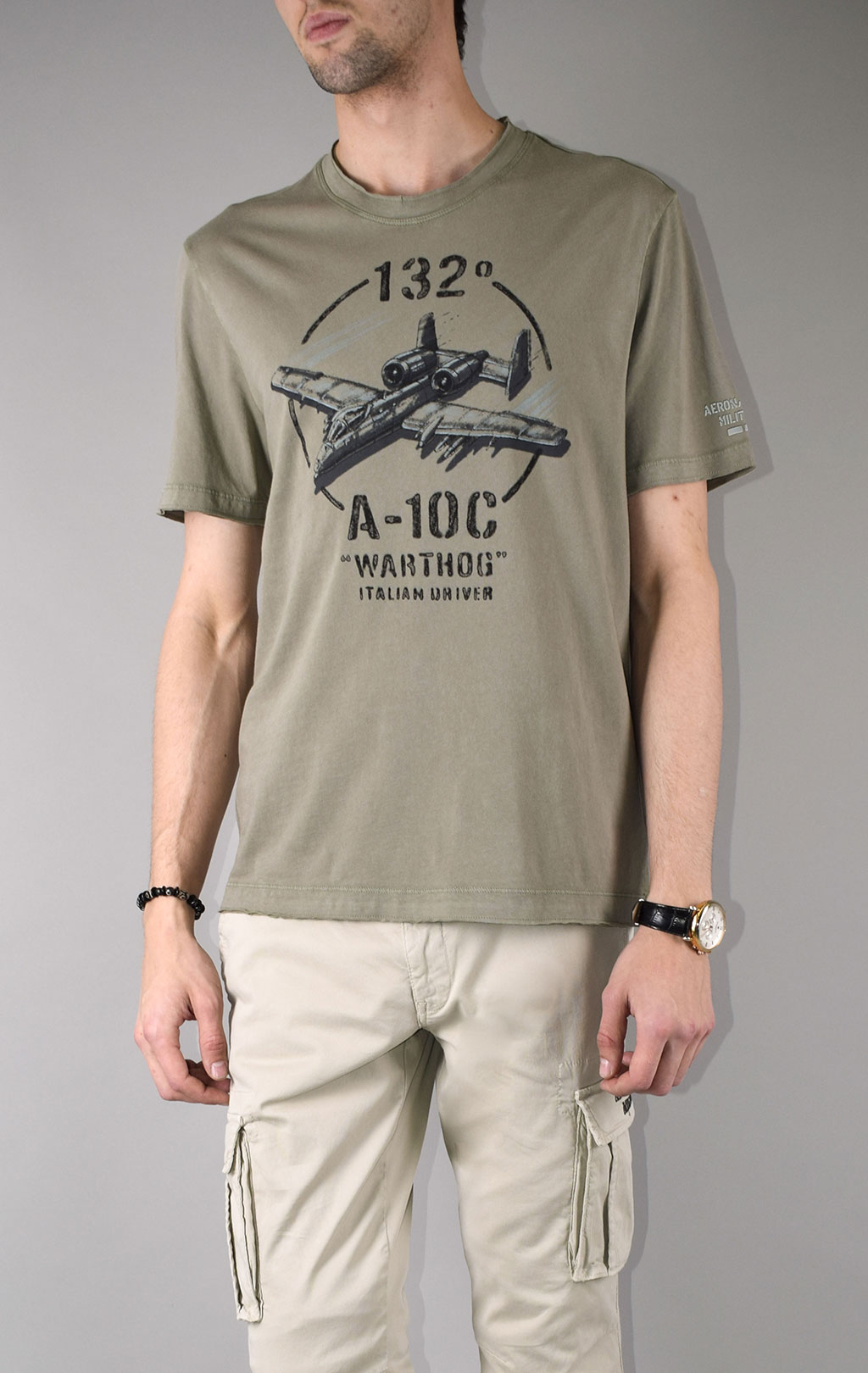 Футболка AERONAUTICA MILITARE SS 20/IN verde militare (TS 1601) 