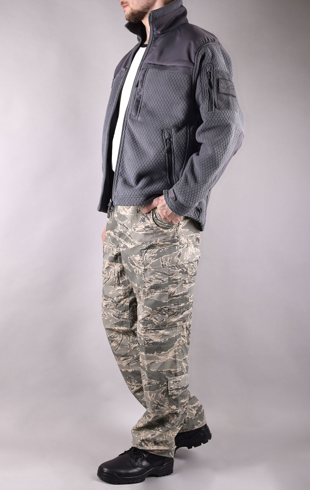 Свитер тактический Mil-Tec HEXTAC флис urban grey 
