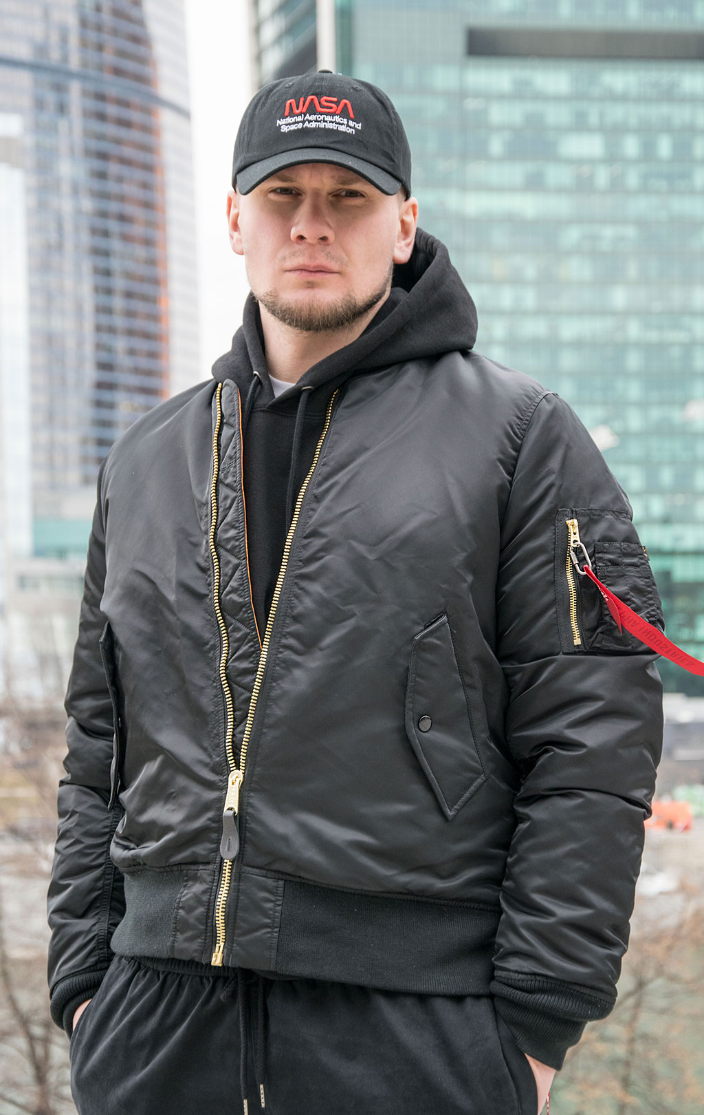 Бомбер ALPHA INDUSTRIES MA-1 SLIM FIT/EUROPEAN FIT SS 23 m black 