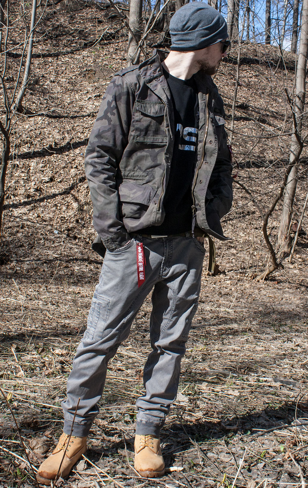 Ветровка ALPHA INDUSTRIES M-65 HUNTINGTON dark olive camo 