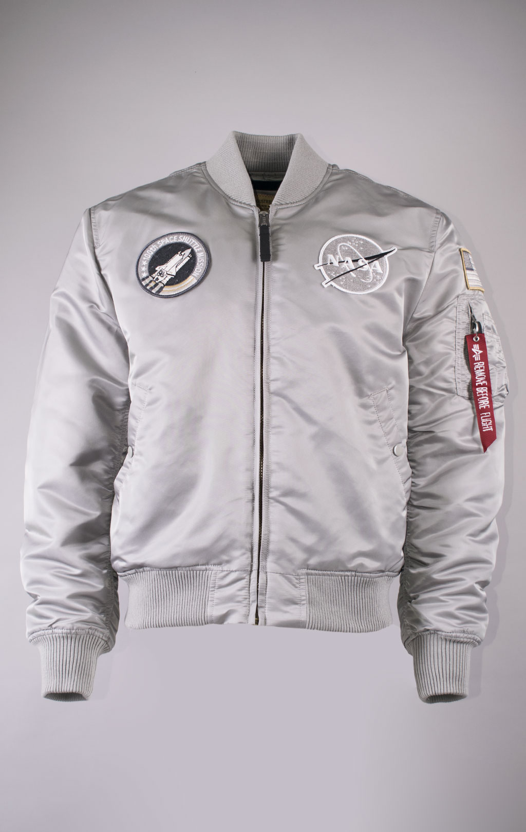 Бомбер ALPHA INDUSTRIES MA-1 VF NASA silver 