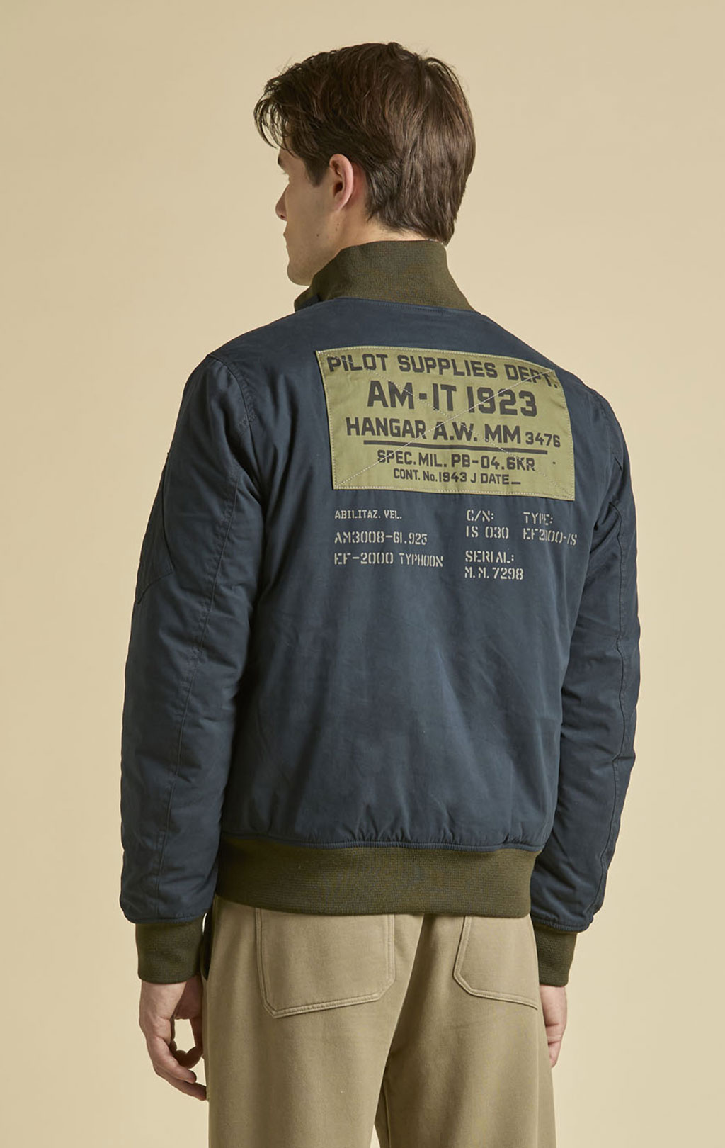Куртка-бомбер AERONAUTICA MILITARE FW 25/26/CN midnight blue (AB 3000) 