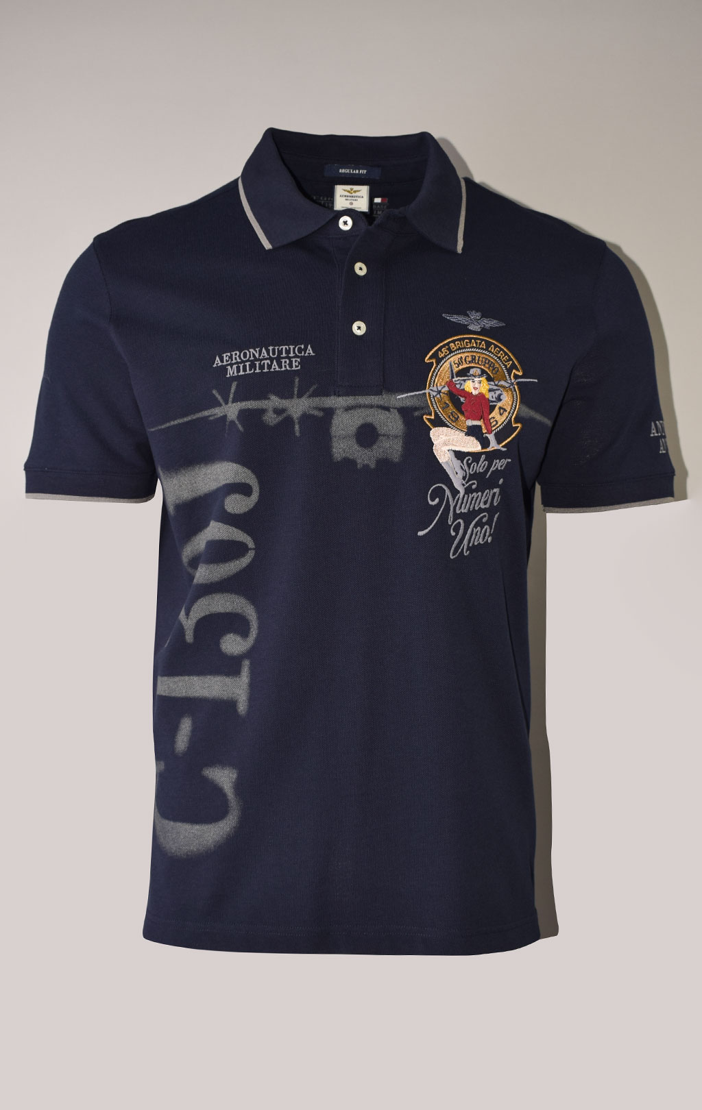 Футболка-поло AERONAUTICA MILITARE FW 23/24/TR dark blue (PO 1706) 