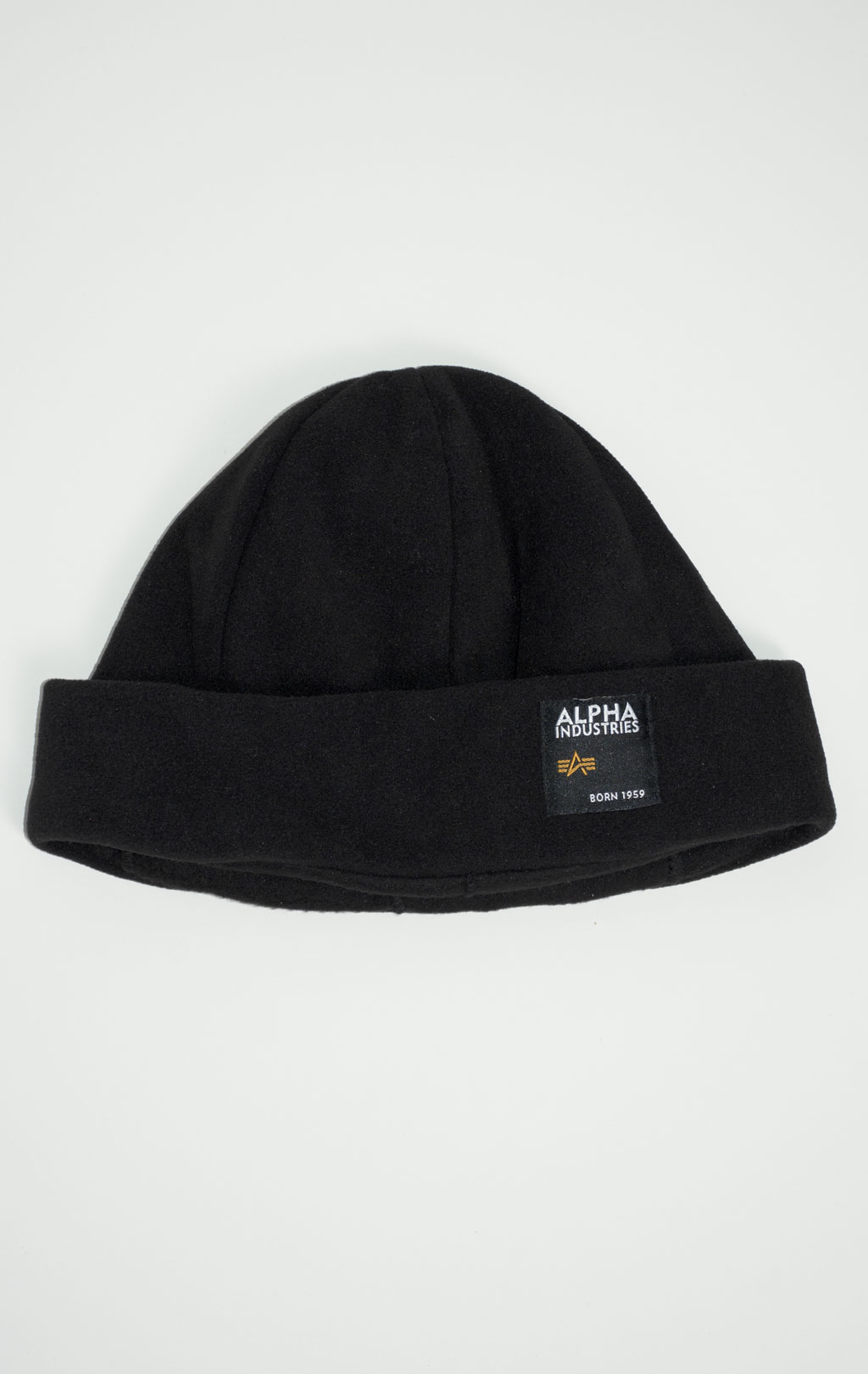 Шапка ALPHA INDUSTRIES LABEL FLEECE BEANIE black 