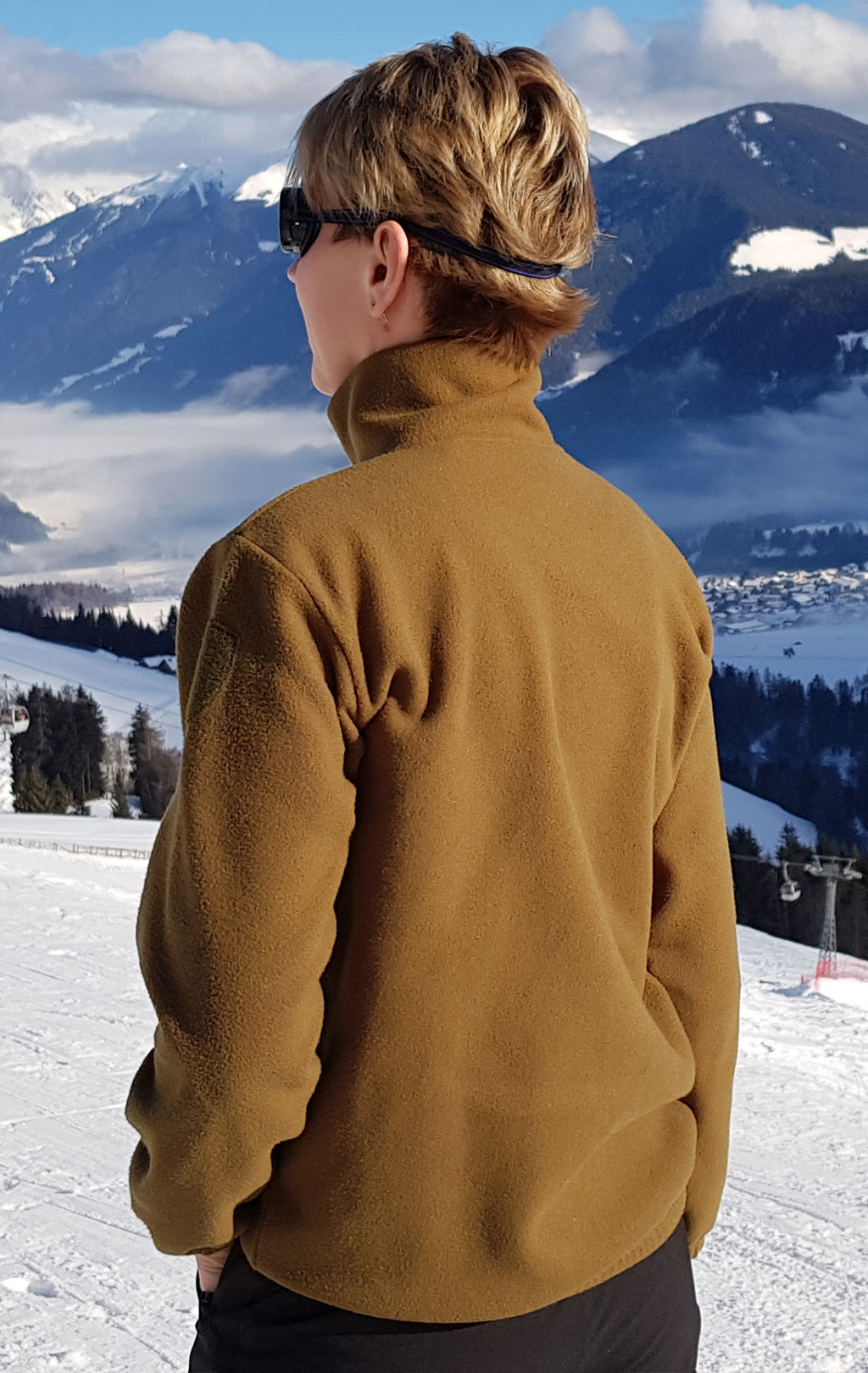 Флис 1/2 zip армейский olive Италия