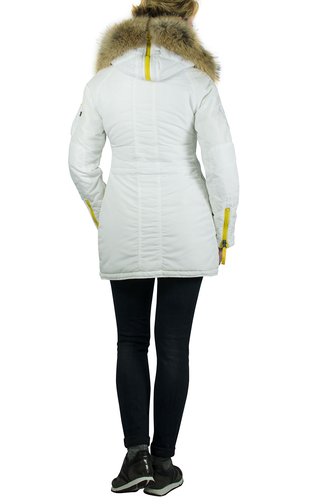 Женская аляска ALPHA INDUSTRIES N-3B PPS натур. мех white 