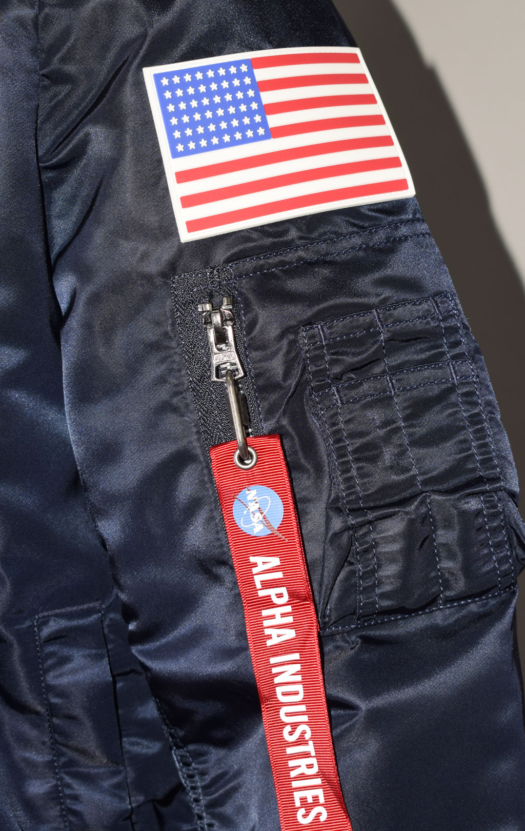 Бомбер-ветровка ALPHA INDUSTRIES L-2B NASA GEN-II FLIGHT JACKET SS 23 m replica blue 