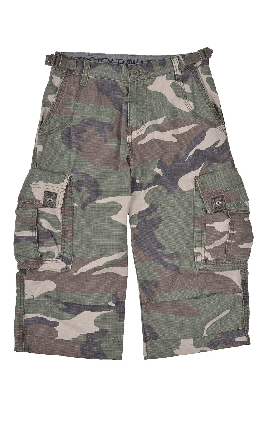 Детские шорты карго удлинённые Fostex GIOVANNI camo woodland 