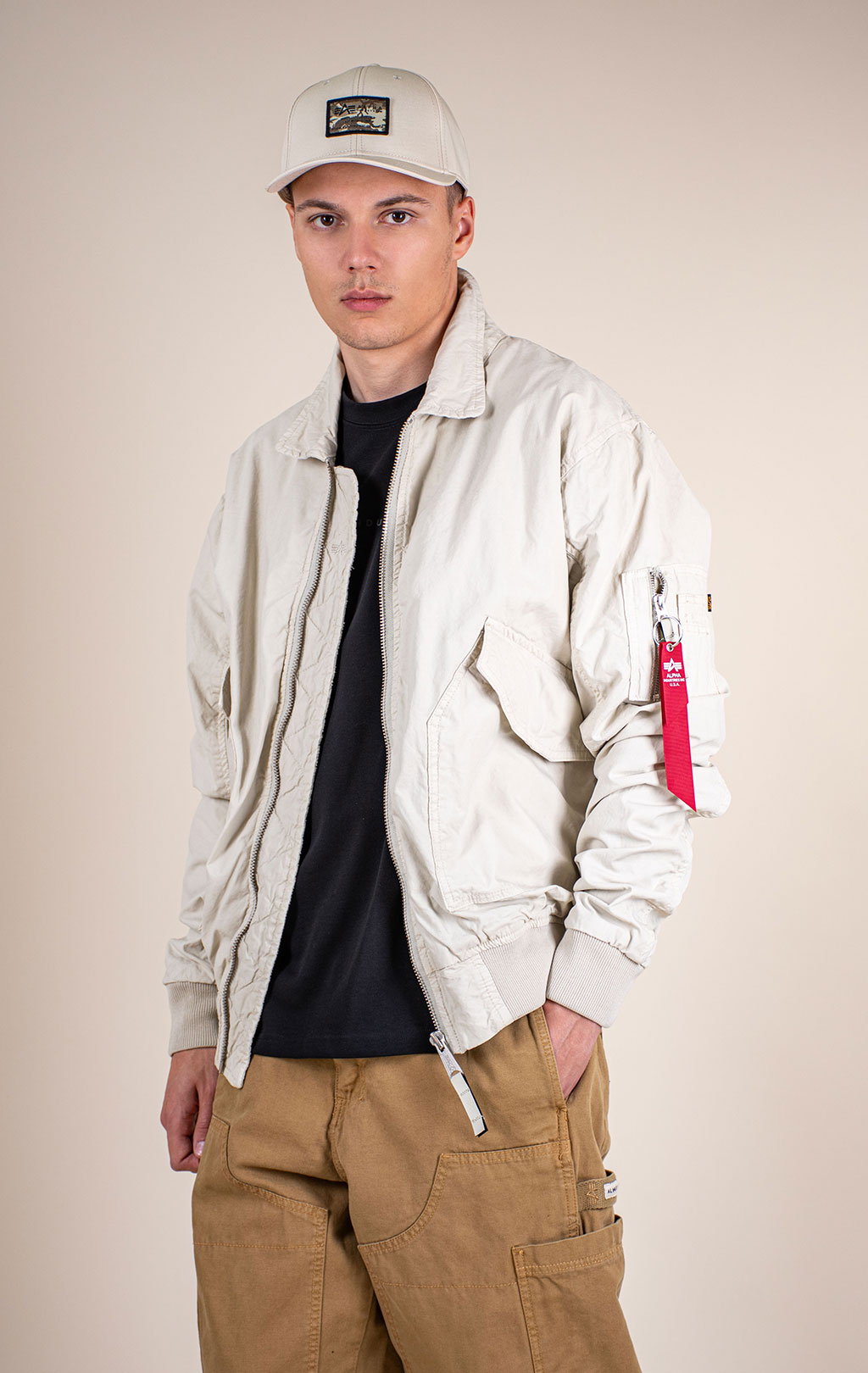 Ветровка ALPHA INDUSTRIES CWU 36/P CANVAS stone 
