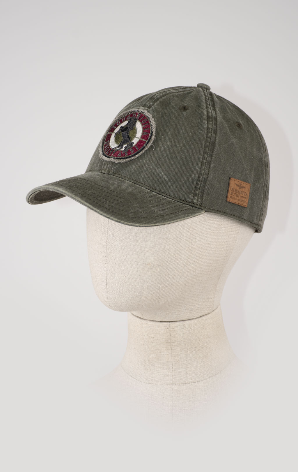 Бейсболка AERONAUTICA MILITARE SS 25 m/CN military olive washed (HA 1211) 