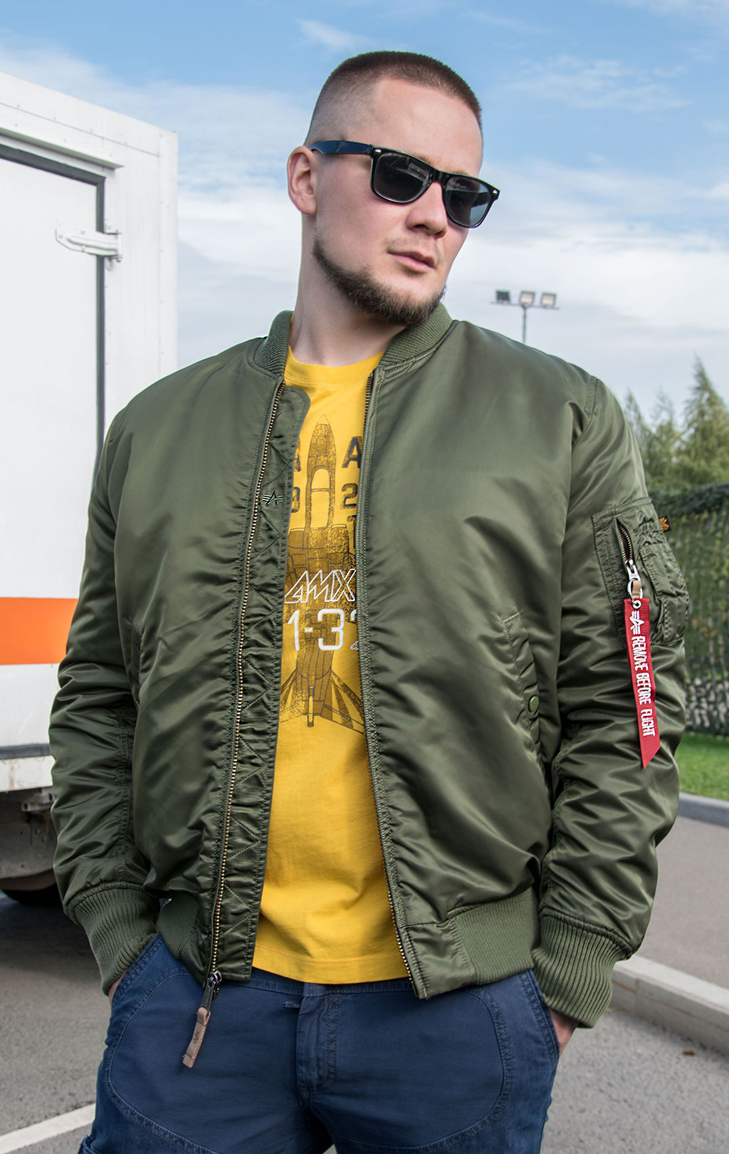 Бомбер ALPHA INDUSTRIES MA-1 SLIM FIT sage green 