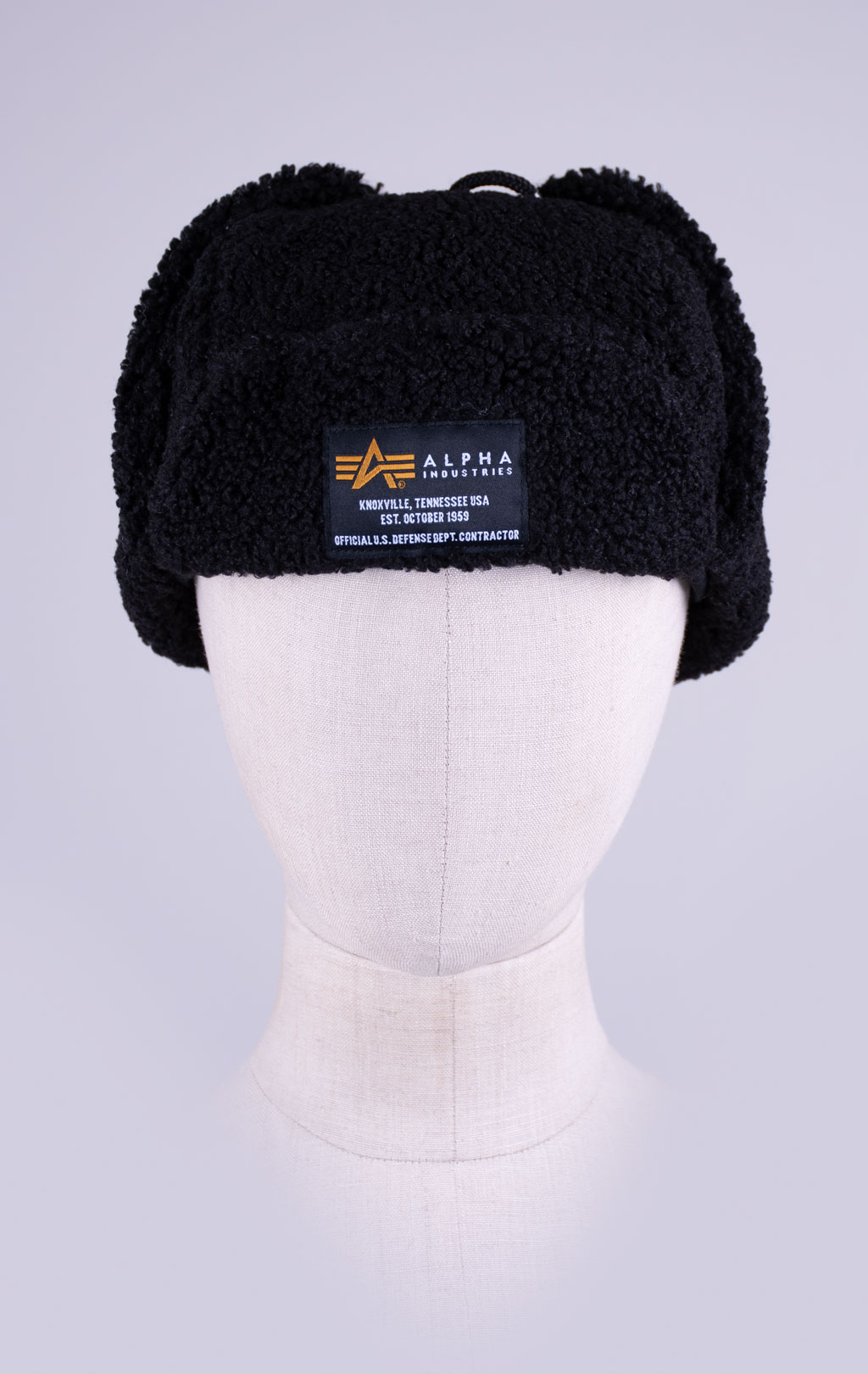 Шапка с ушами ALPHA INDUSTRIES ALPHA TEDDY HAT FW 26/27 black 