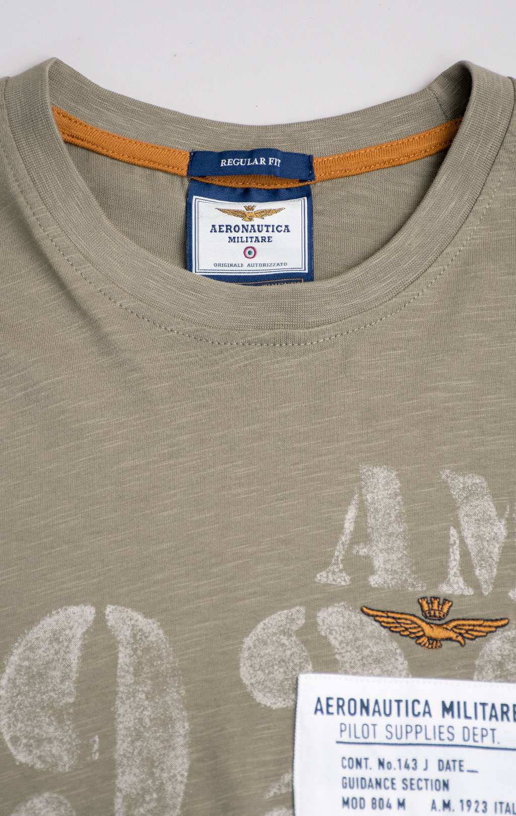 Футболка AERONAUTICA MILITARE SS 26/BD lichen green (TS 2524) 