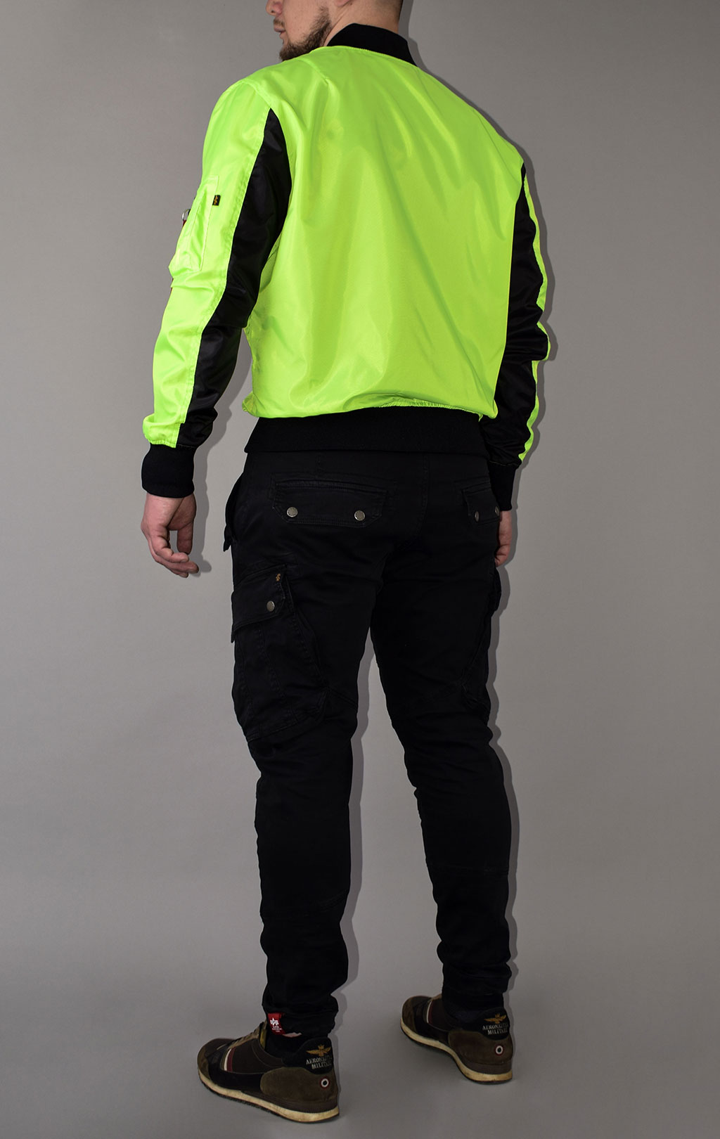Ветровка-бомбер ALPHA INDUSTRIES MA-1 NEON neon green 