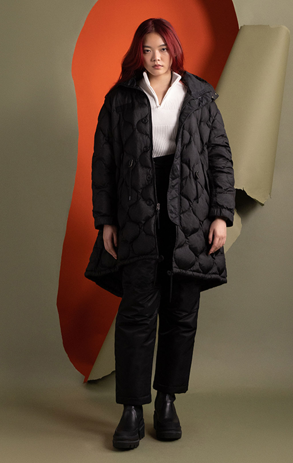 Женская куртка ALPHA INDUSTRIES M-65 FISHTAIL PUFFER FW 24/25 black 