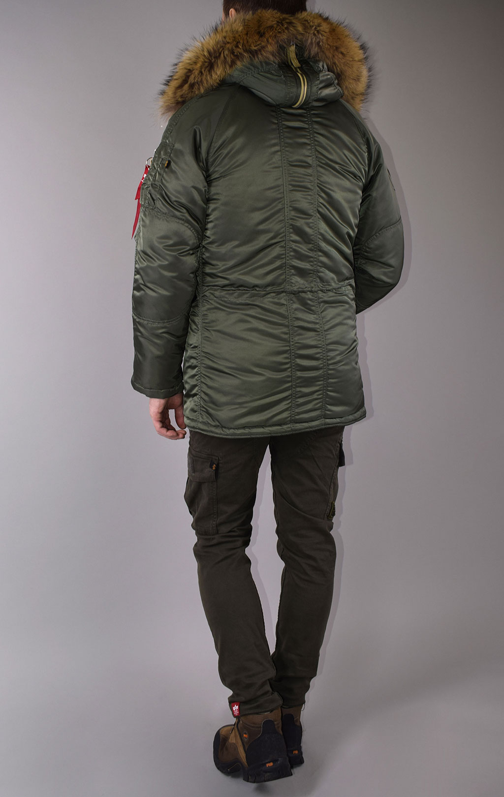 Аляска ALPHA INDUSTRIES N-3B ART VF натур. мех sage green 