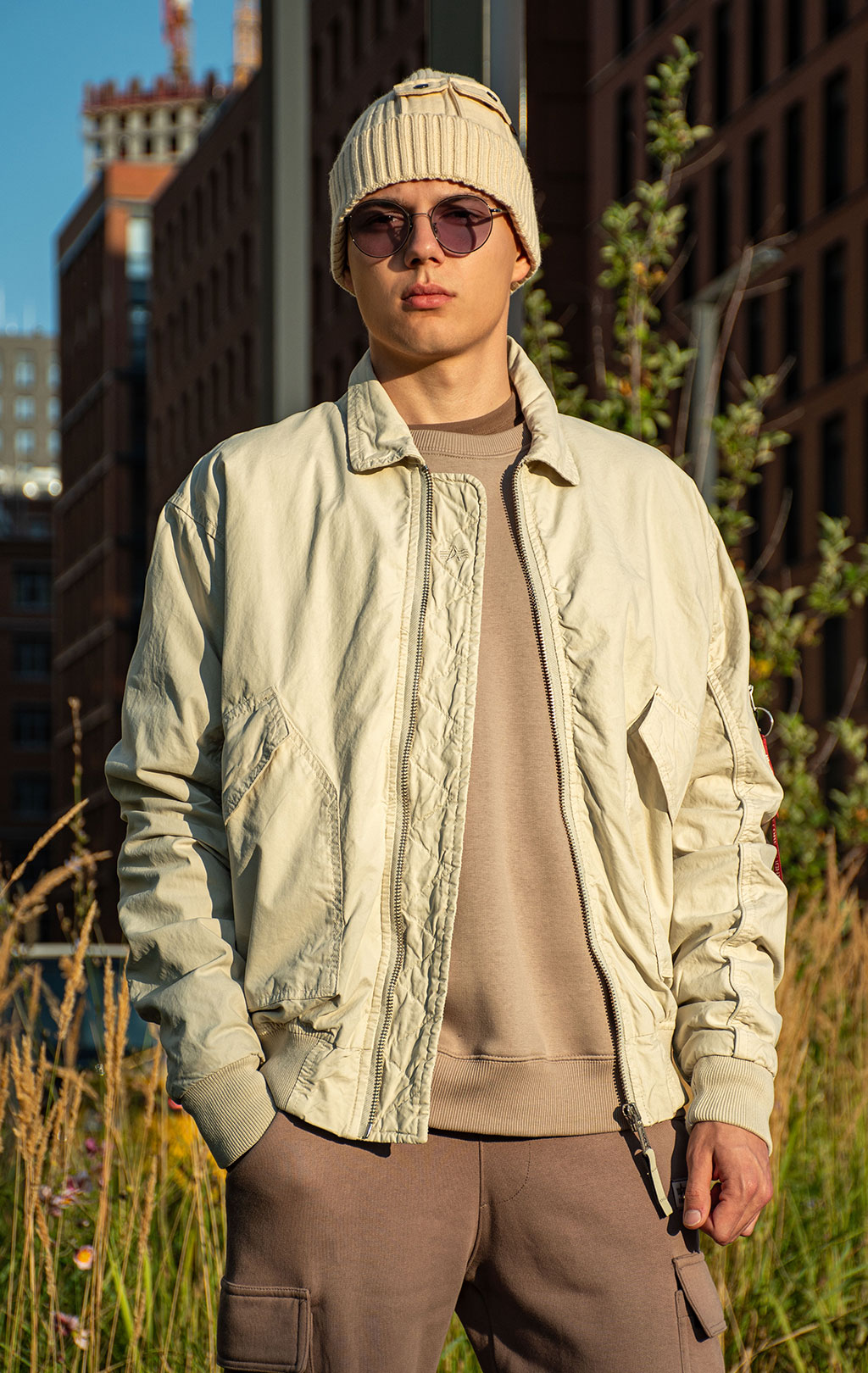 Ветровка ALPHA INDUSTRIES CWU 36/P CANVAS stone 