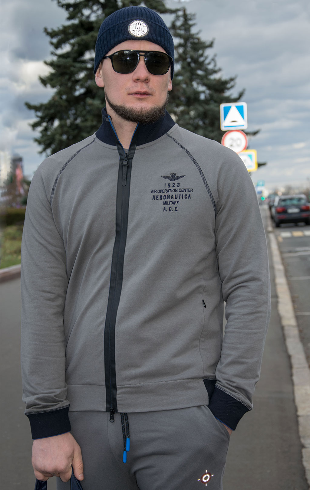 Олимпийка AERONAUTICA MILITARE FW 21/22/TR grigio medio (FE 1635) 