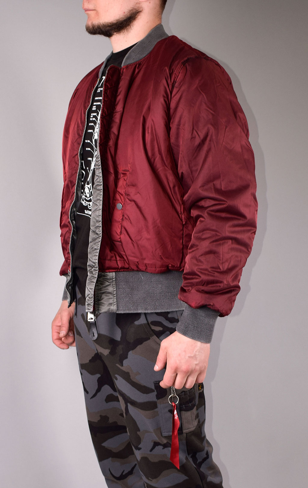 Бомбер ALPHA INDUSTRIES MA-1 APOLLO BATTLEWASH new silver 