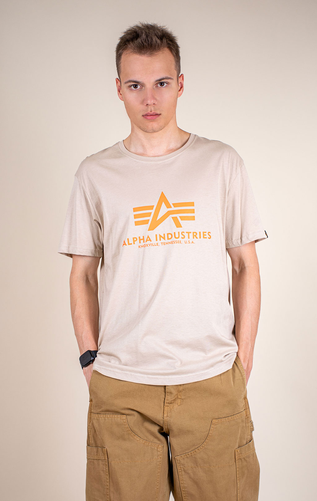 Футболка ALPHA INDUSTRIES BASIC T organic beige 