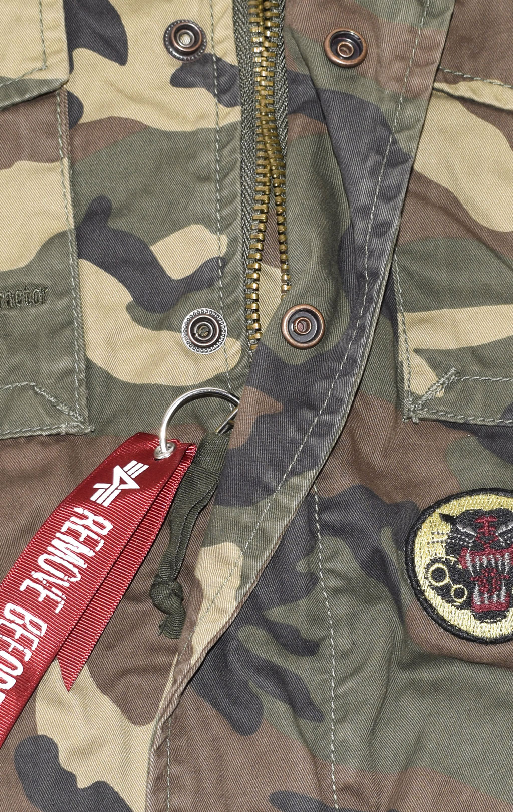 Ветровка ALPHA INDUSTRIES M-65 HUNTINGTON PATCH camo woodland 